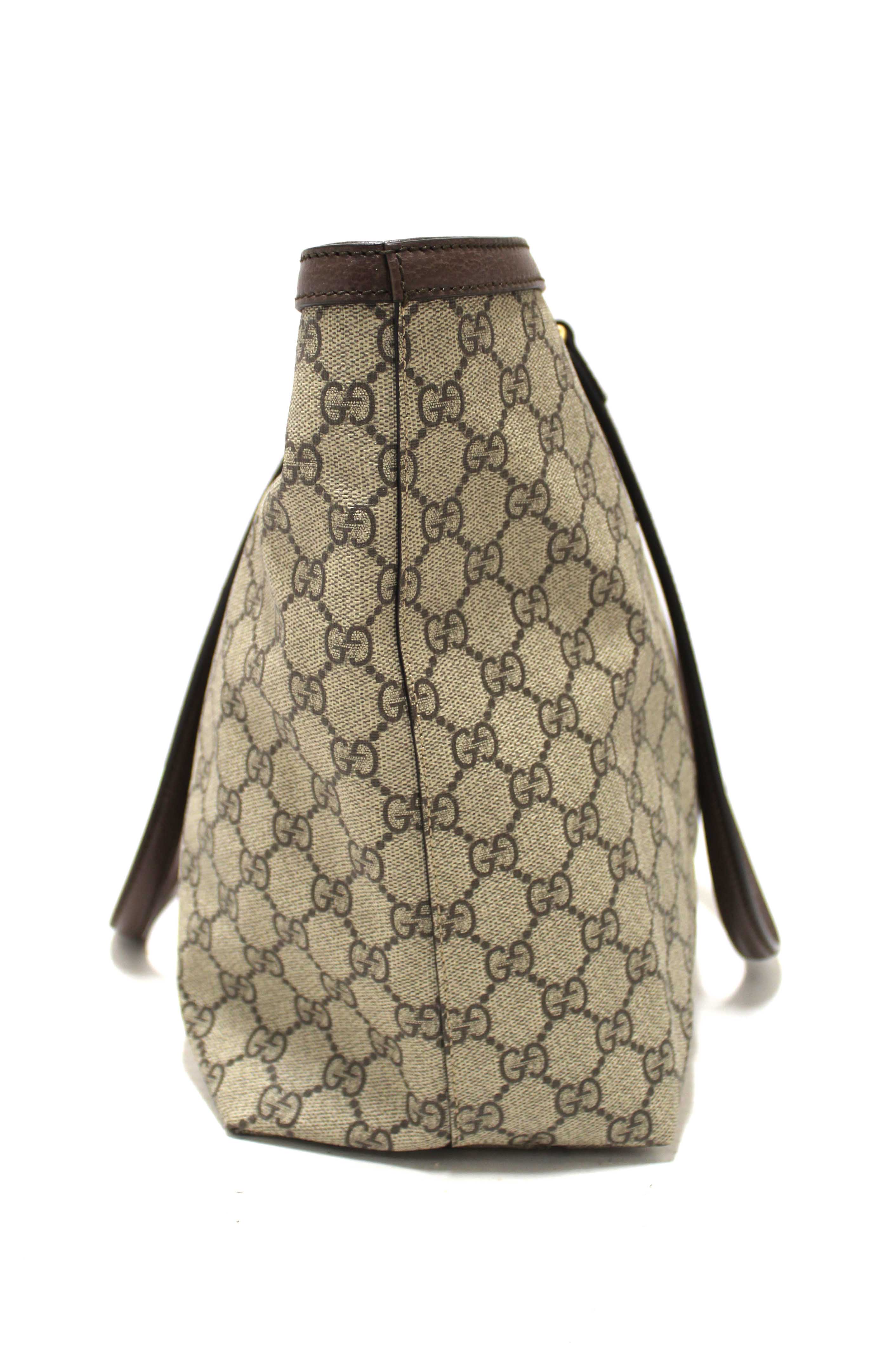 Authentic Gucci GG Supreme Canvas Ophidia Large Shoulder Tote Bag