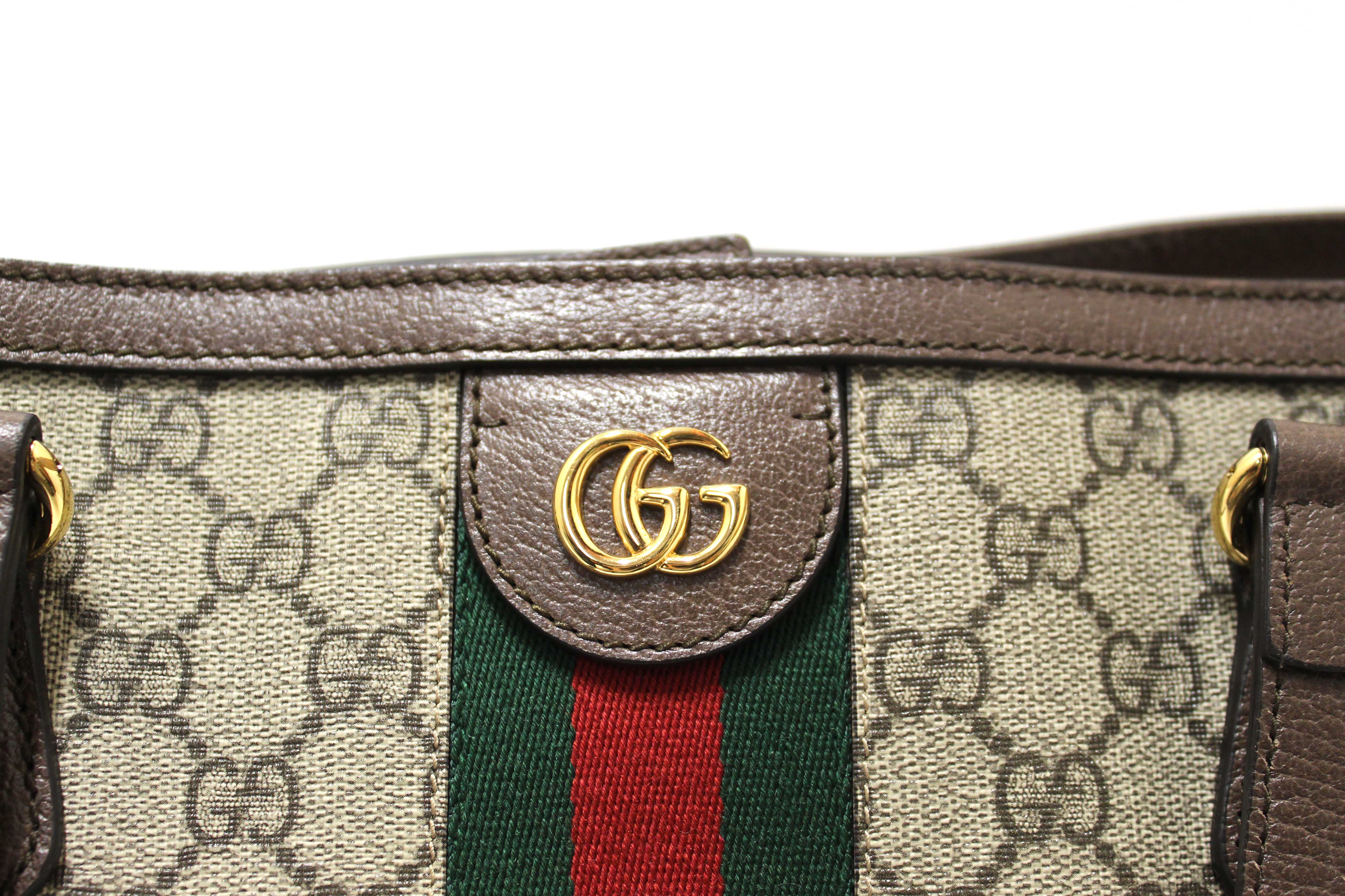 Authentic Gucci GG Supreme Canvas Ophidia Large Shoulder Tote Bag