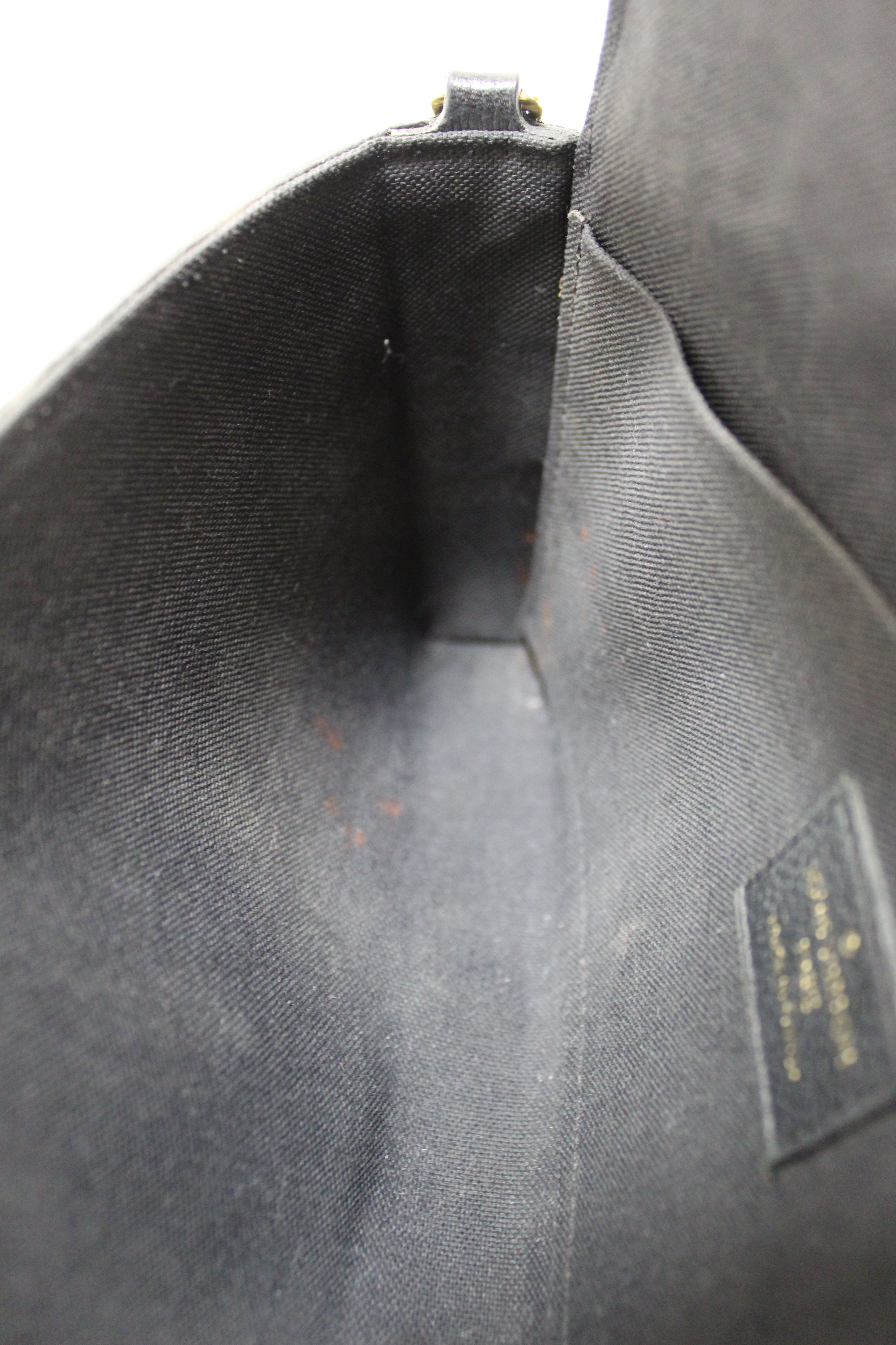 Authentic Louis Vuitton Black Monogram Empreinte Felicie Pochette Bag