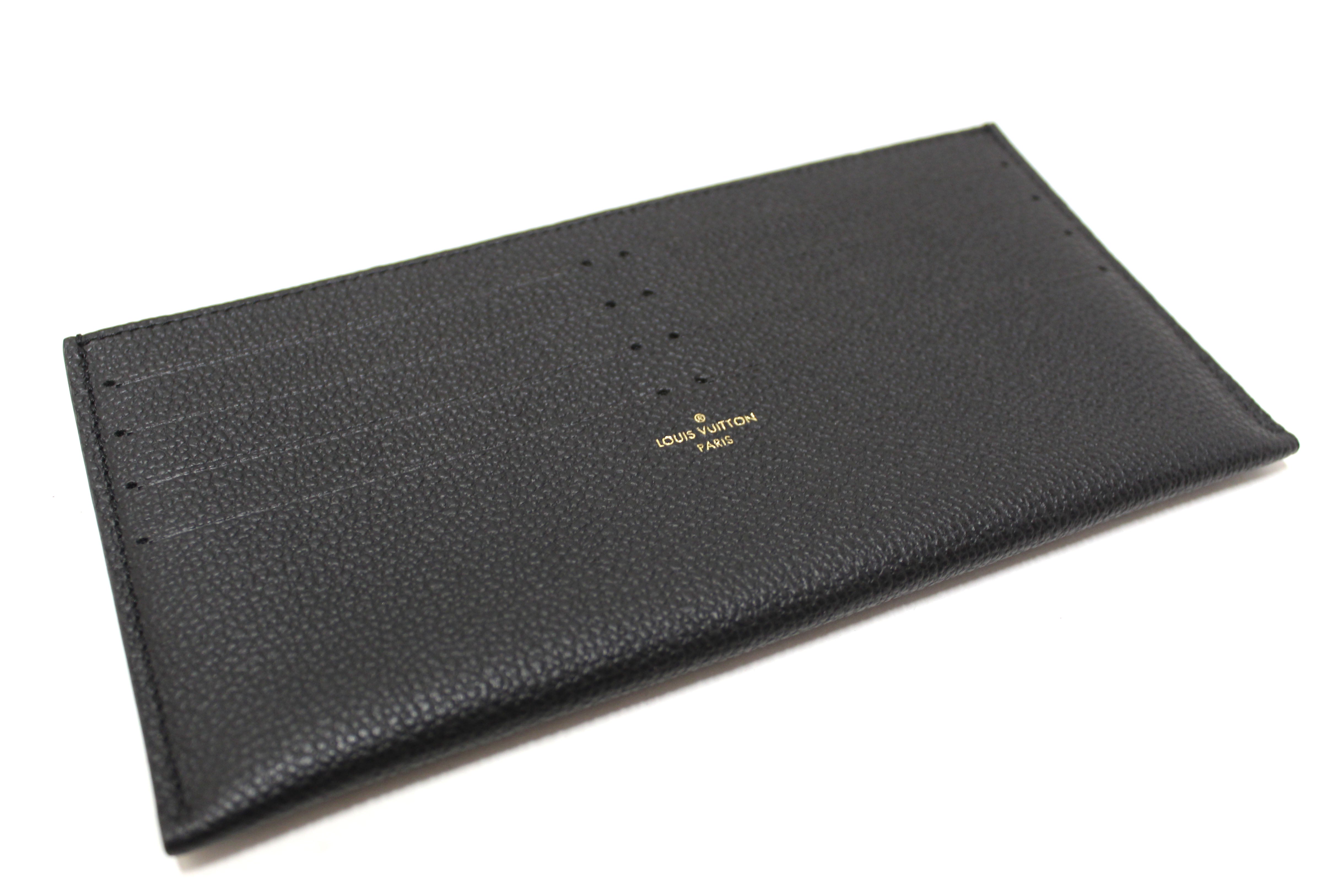 Authentic Louis Vuitton Black Monogram Empreinte Felicie Pochette Bag