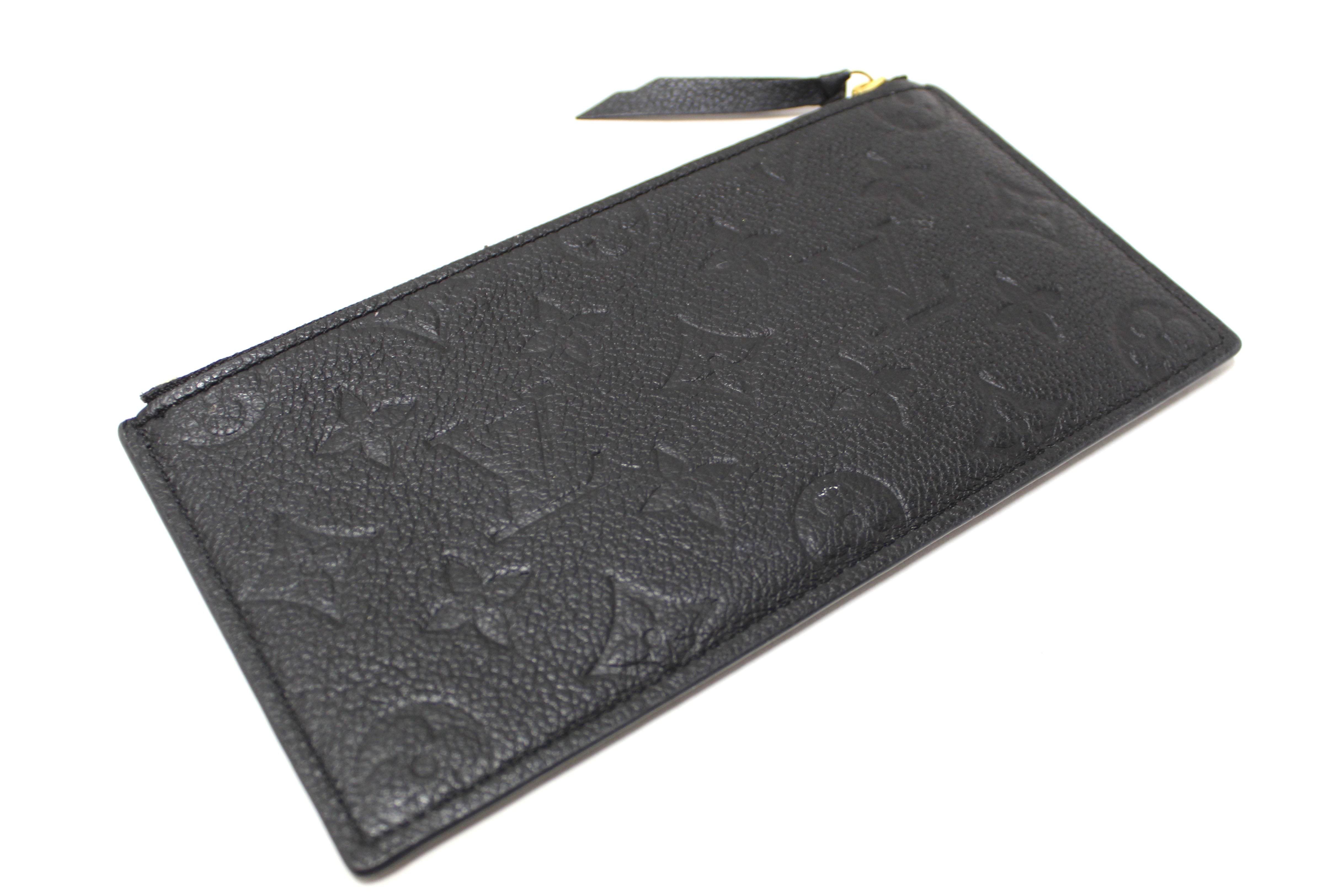 Authentic Louis Vuitton Black Monogram Empreinte Felicie Pochette Bag