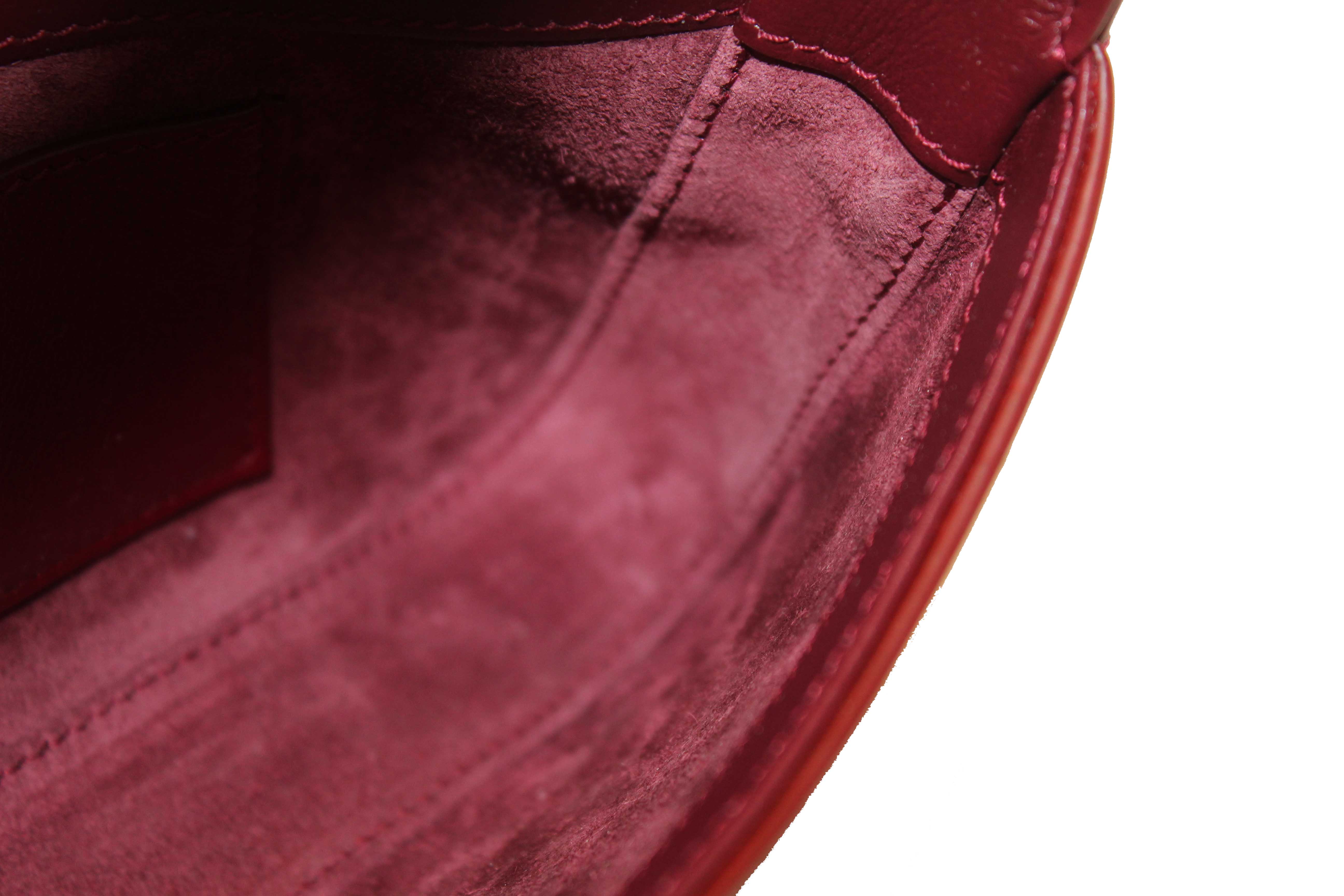 Authentic Yves Saint Laurent Mini LE 5 À 7 Grenade Patent Leather Bag