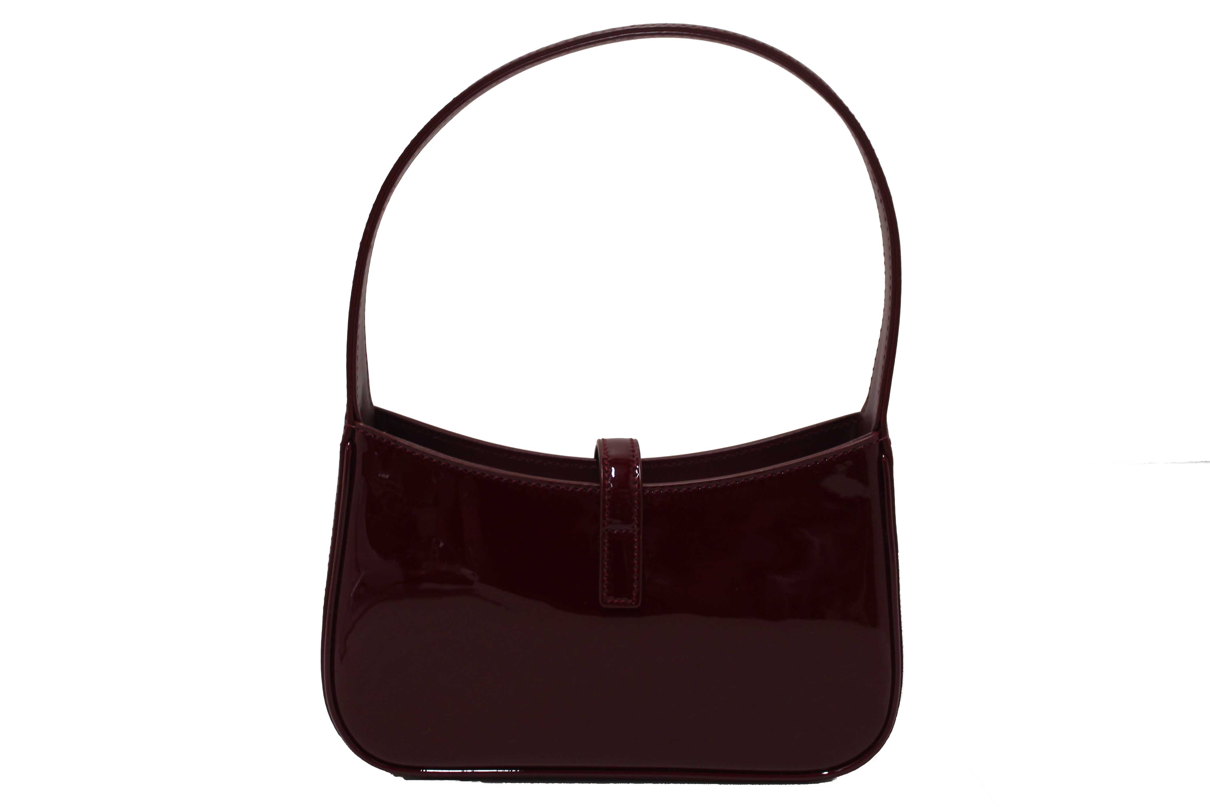 Authentic Yves Saint Laurent Mini LE 5 À 7 Grenade Patent Leather Bag