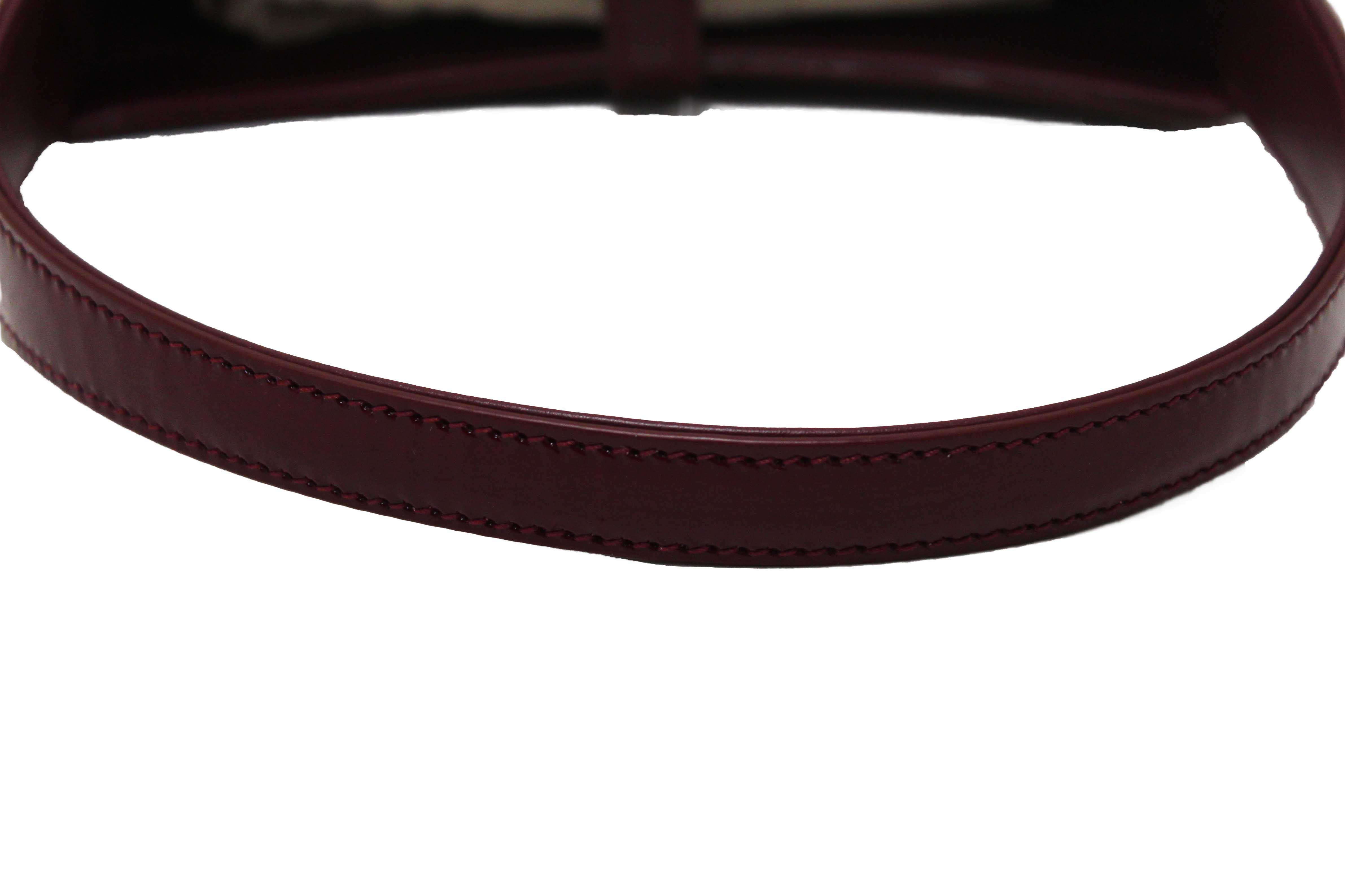 Authentic Yves Saint Laurent Mini LE 5 À 7 Grenade Patent Leather Bag