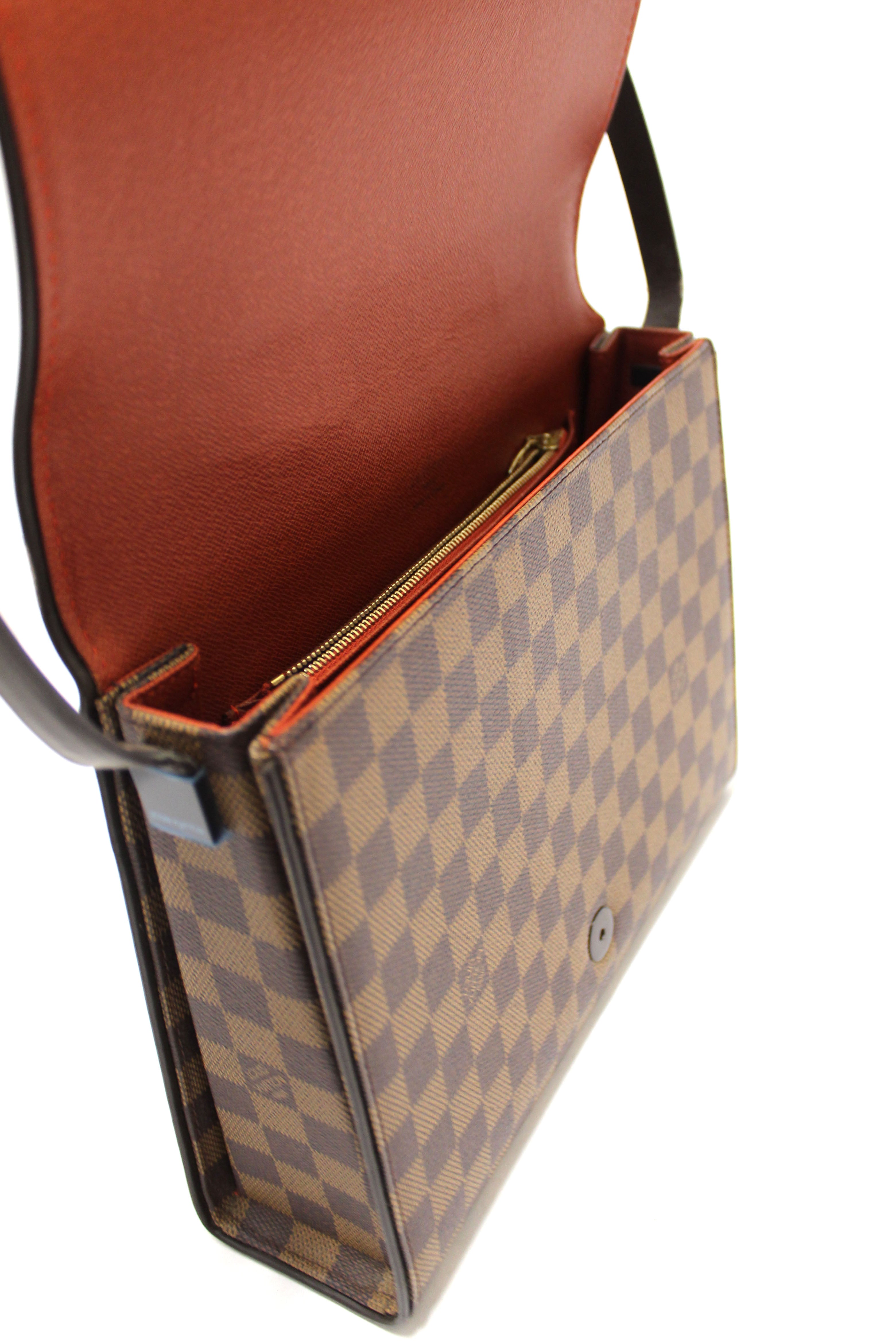 Authentic Louis Vuitton Damier Ebene Tribeca Long Shoulder Bag