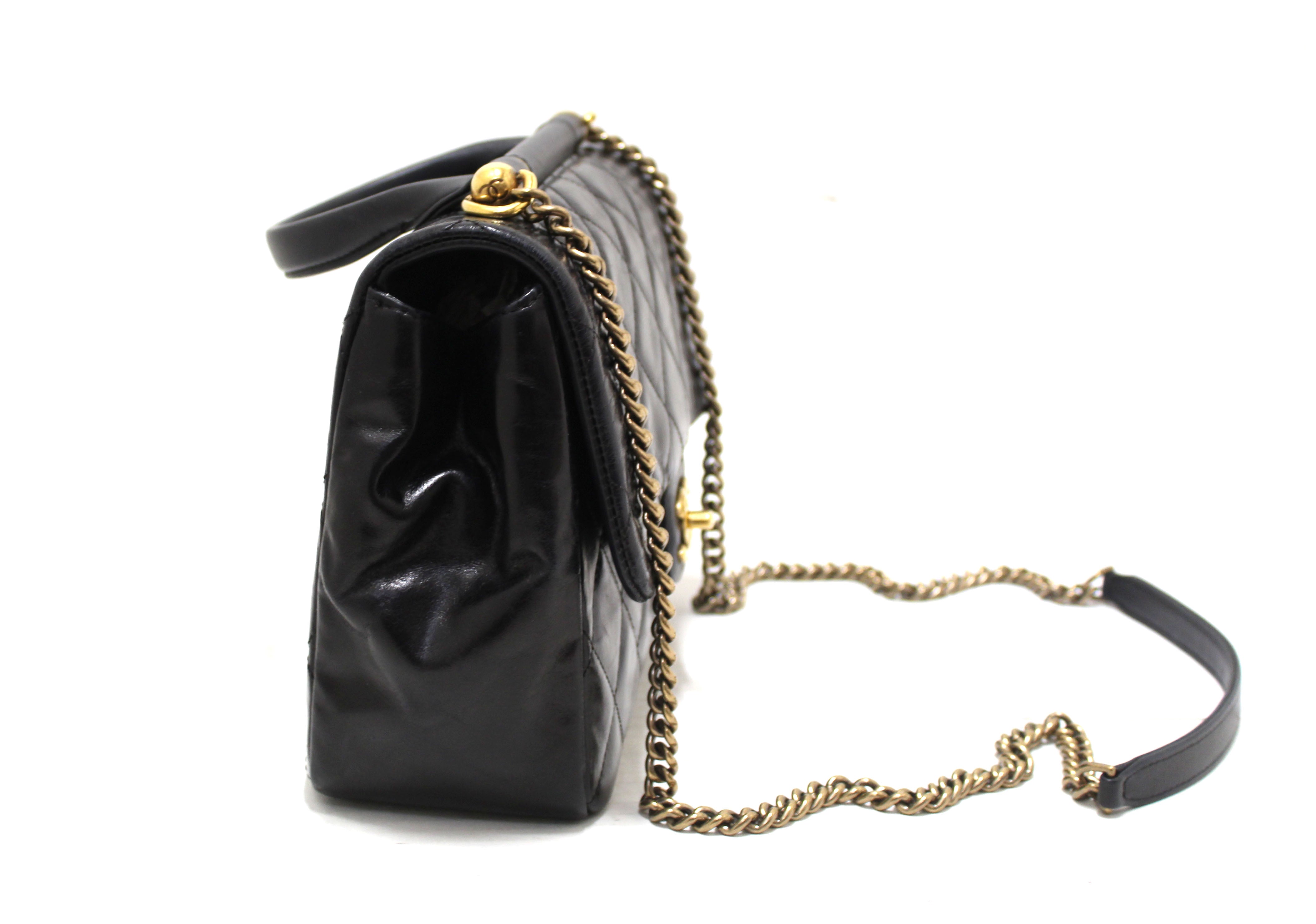 chanel gold bar top handle bag vintage