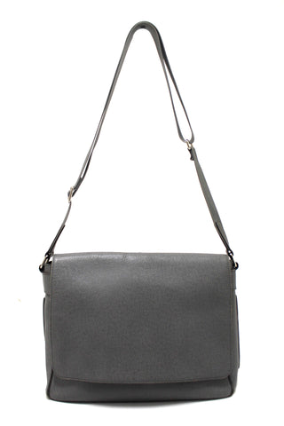 Authentic Louis Vuitton Grey Taiga Leather Roman PM Messenger Bag