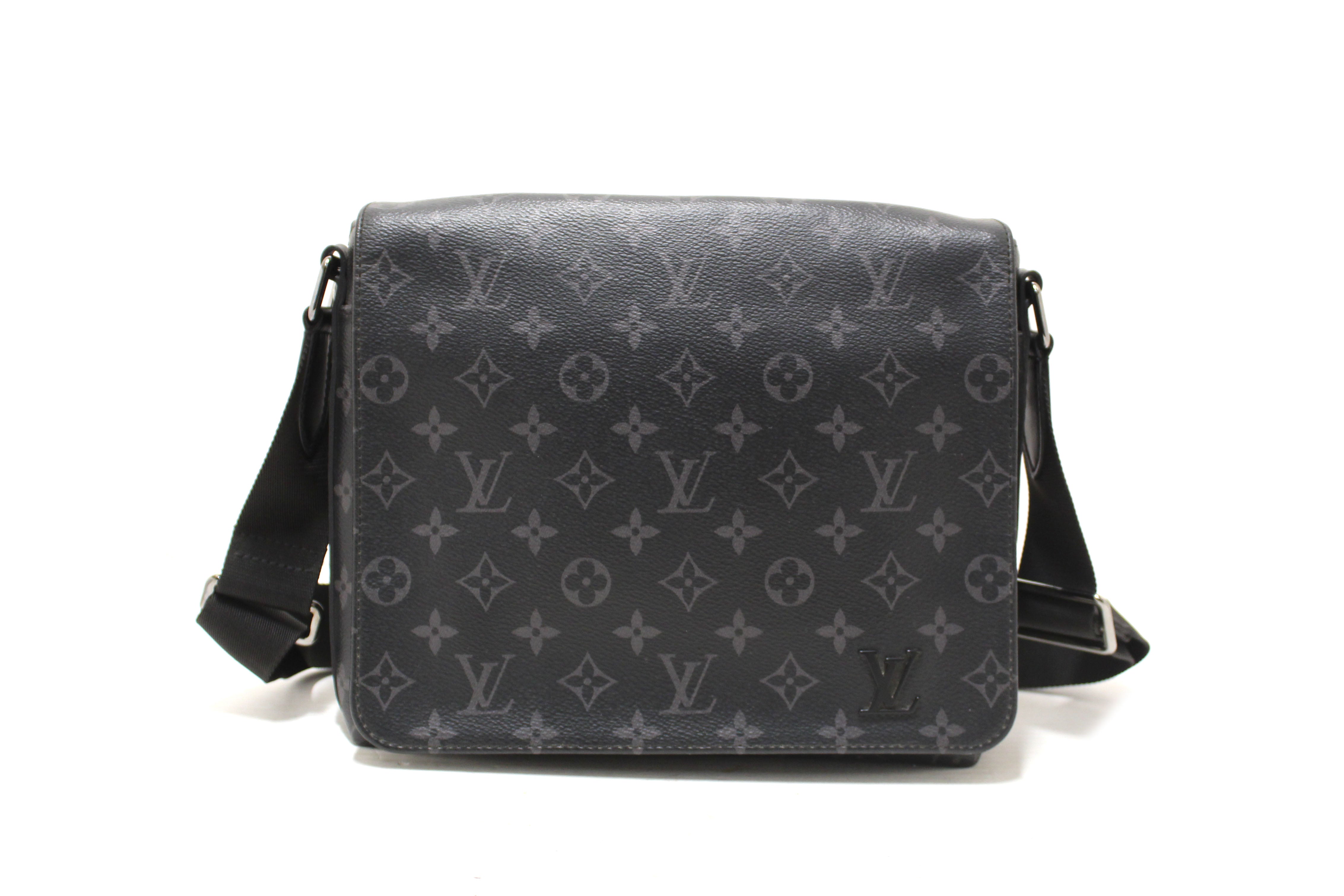 Authentic Louis Vuitton Monogram Eclipse District PM Messenger Bag