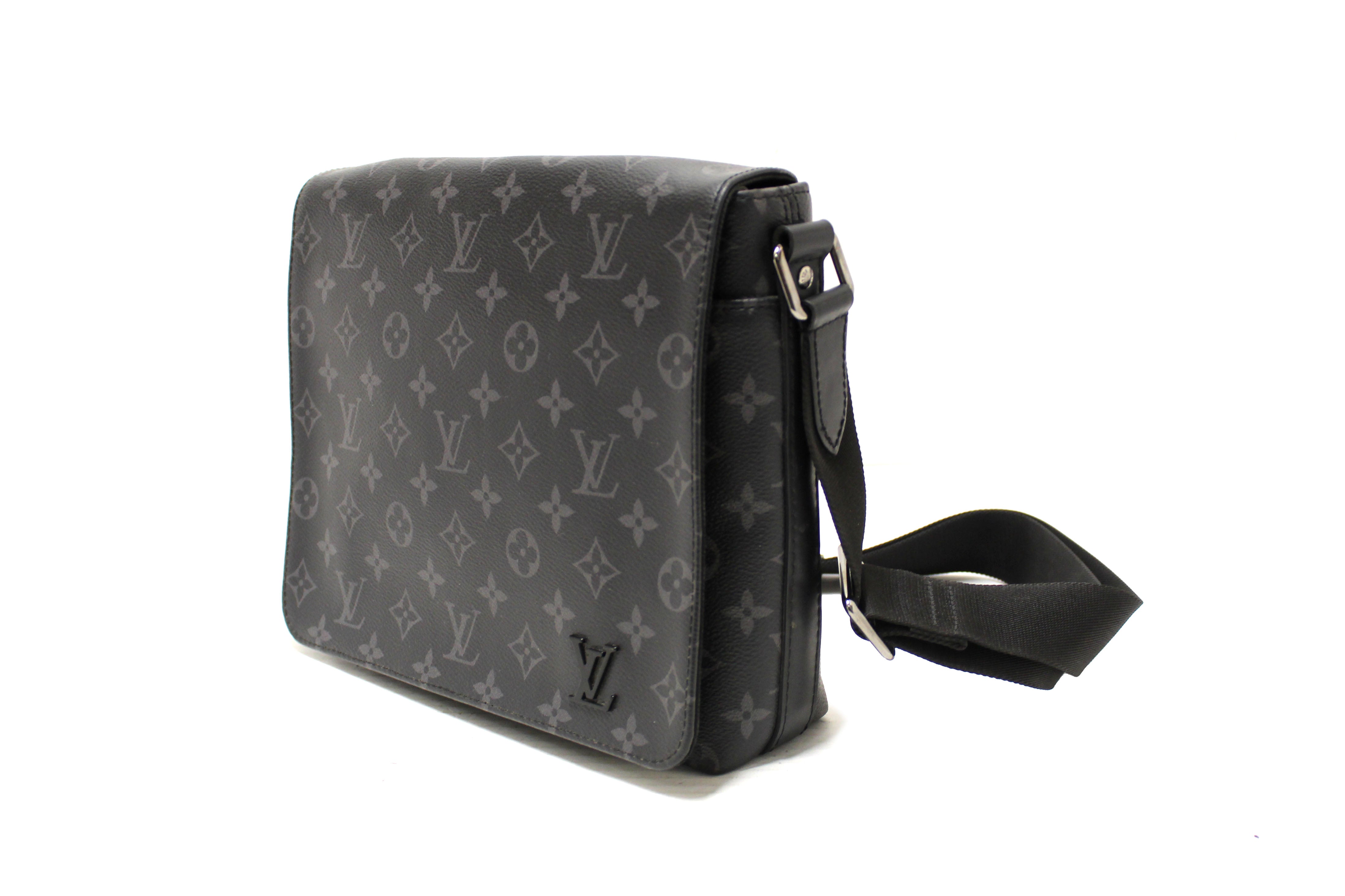 Authentic Louis Vuitton Monogram Eclipse District PM Messenger Bag