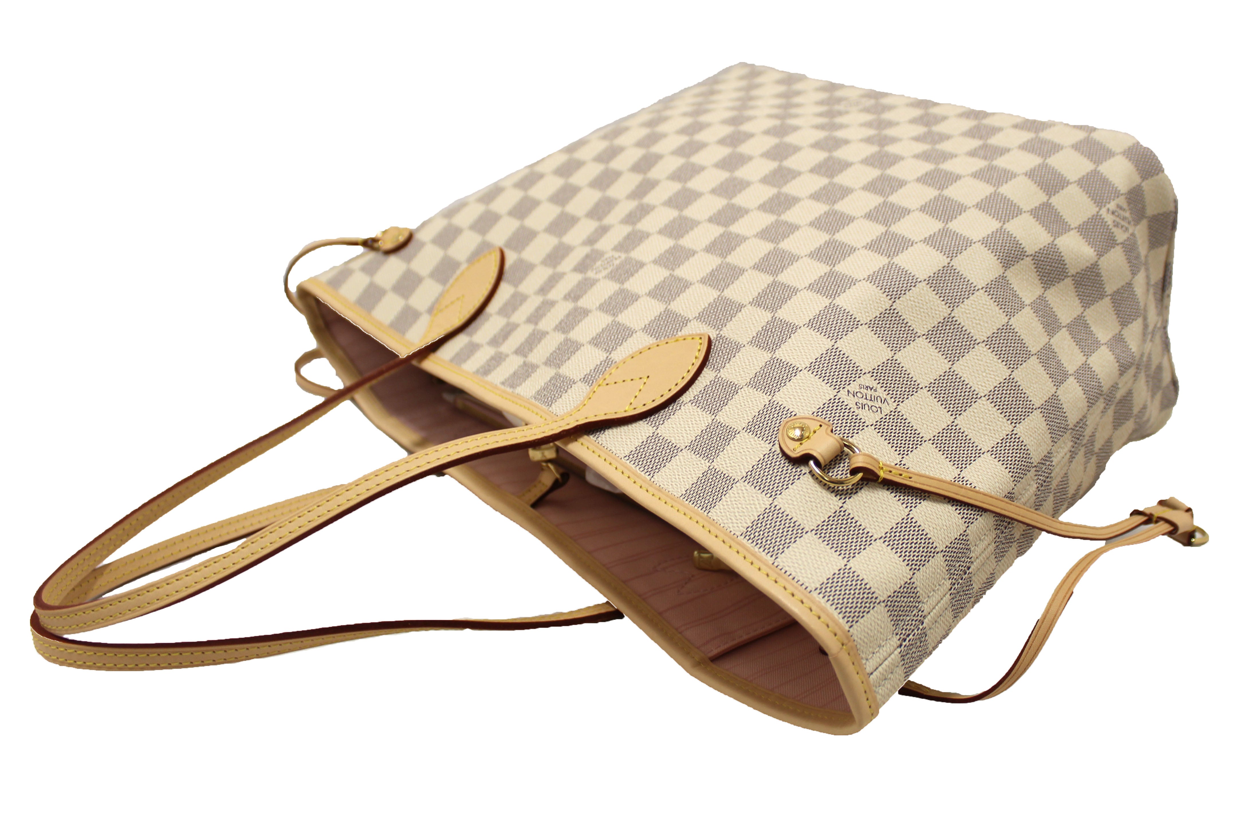 Authentic NEW Louis Vuitton Damier Azur Neverfull MM Shoulder Tote Bag