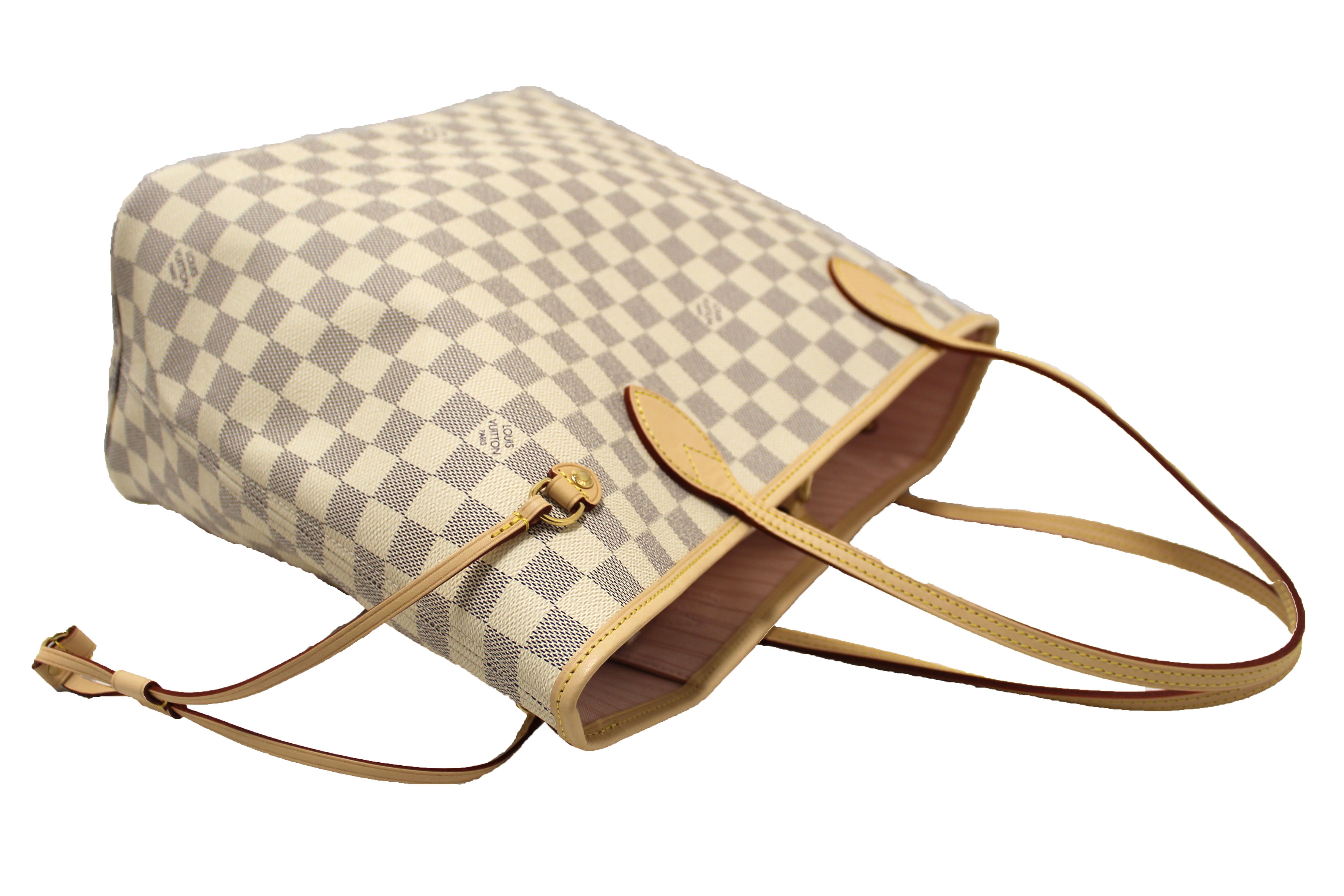 Authentic NEW Louis Vuitton Damier Azur Neverfull MM Shoulder Tote Bag