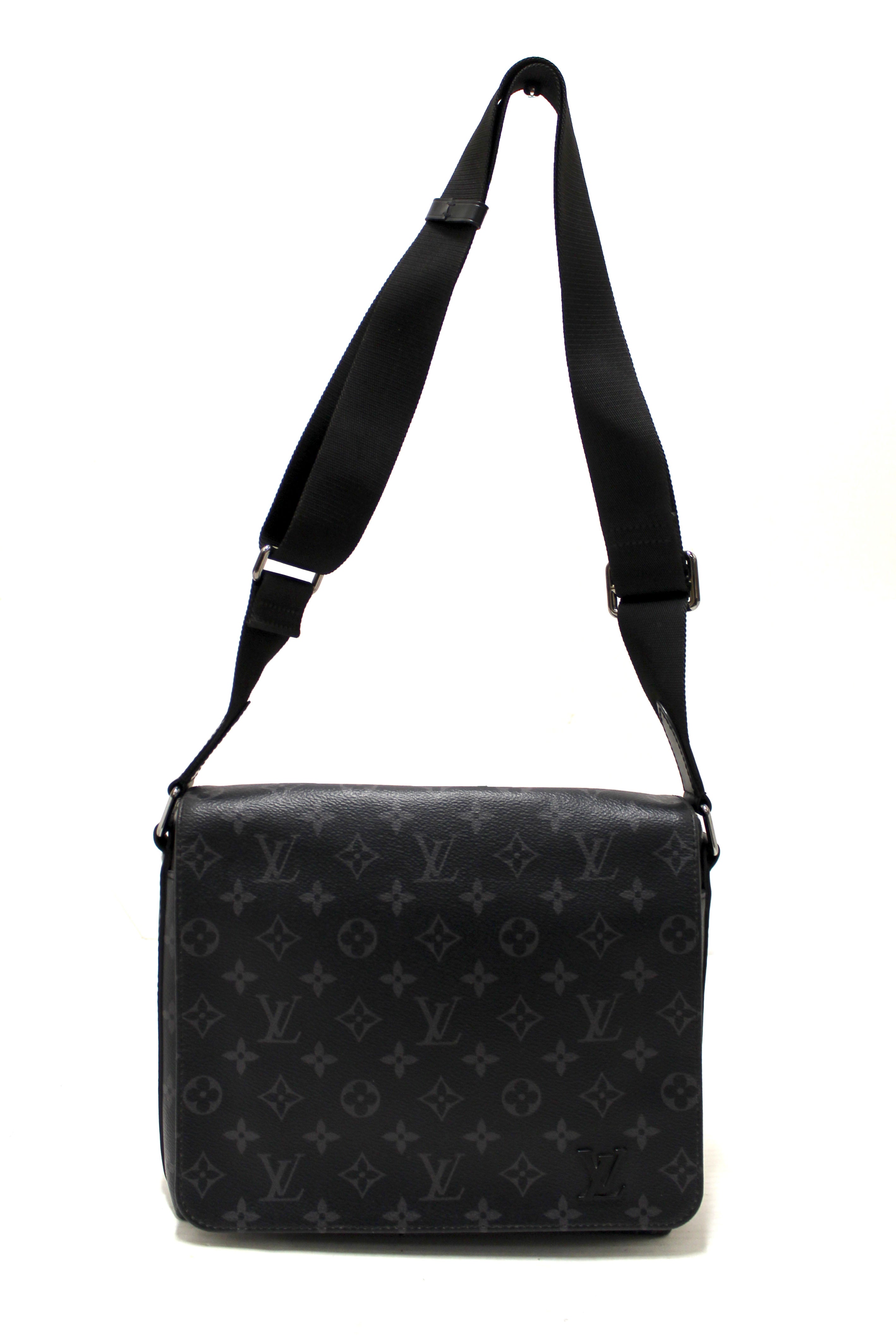 Authentic Louis Vuitton Monogram Eclipse District PM Messenger Bag