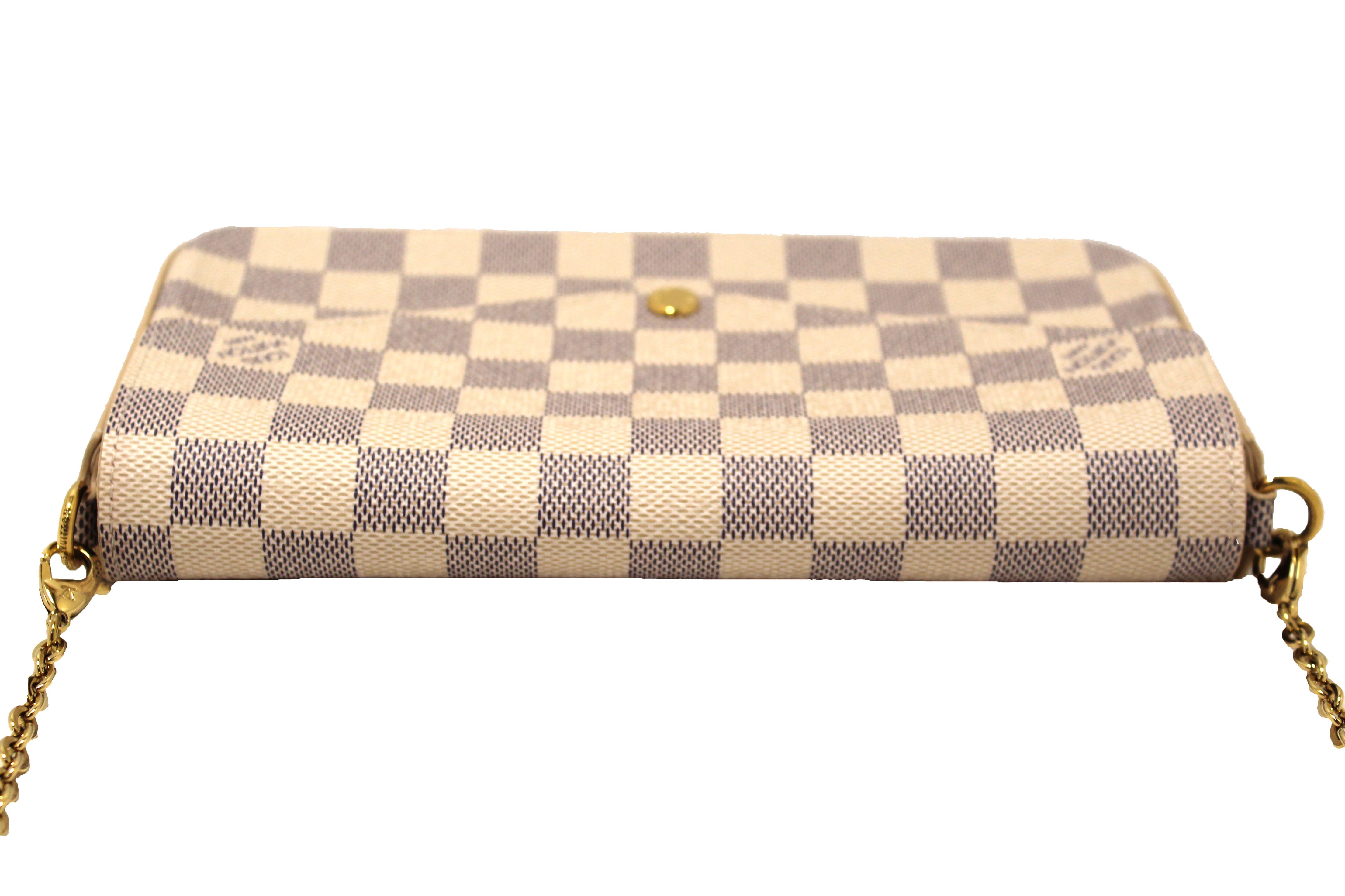 Authentic NEW Louis Vuitton Damier Azur Felicie Pochette Crossbody Bag