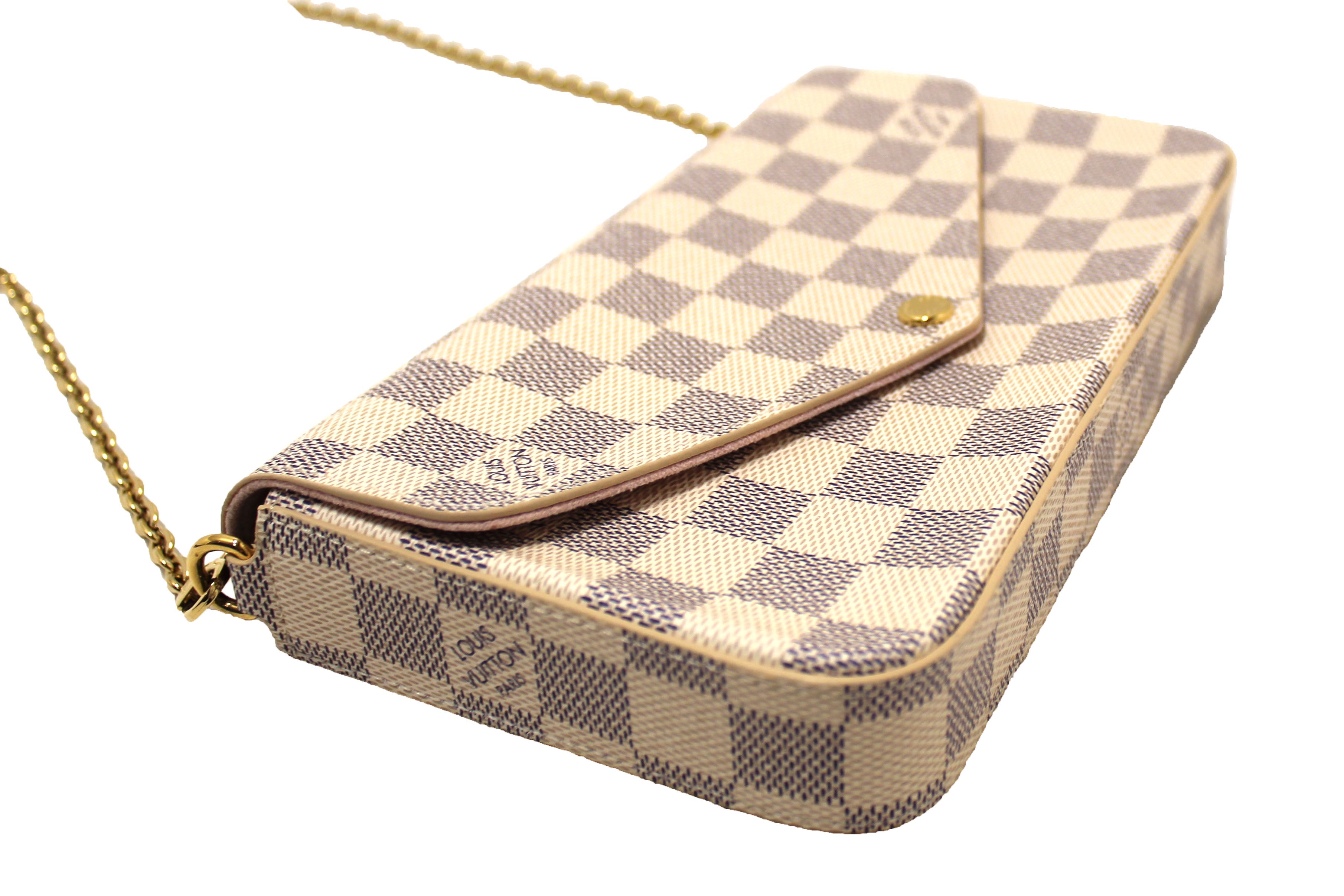 Authentic NEW Louis Vuitton Damier Azur Felicie Pochette Crossbody Bag