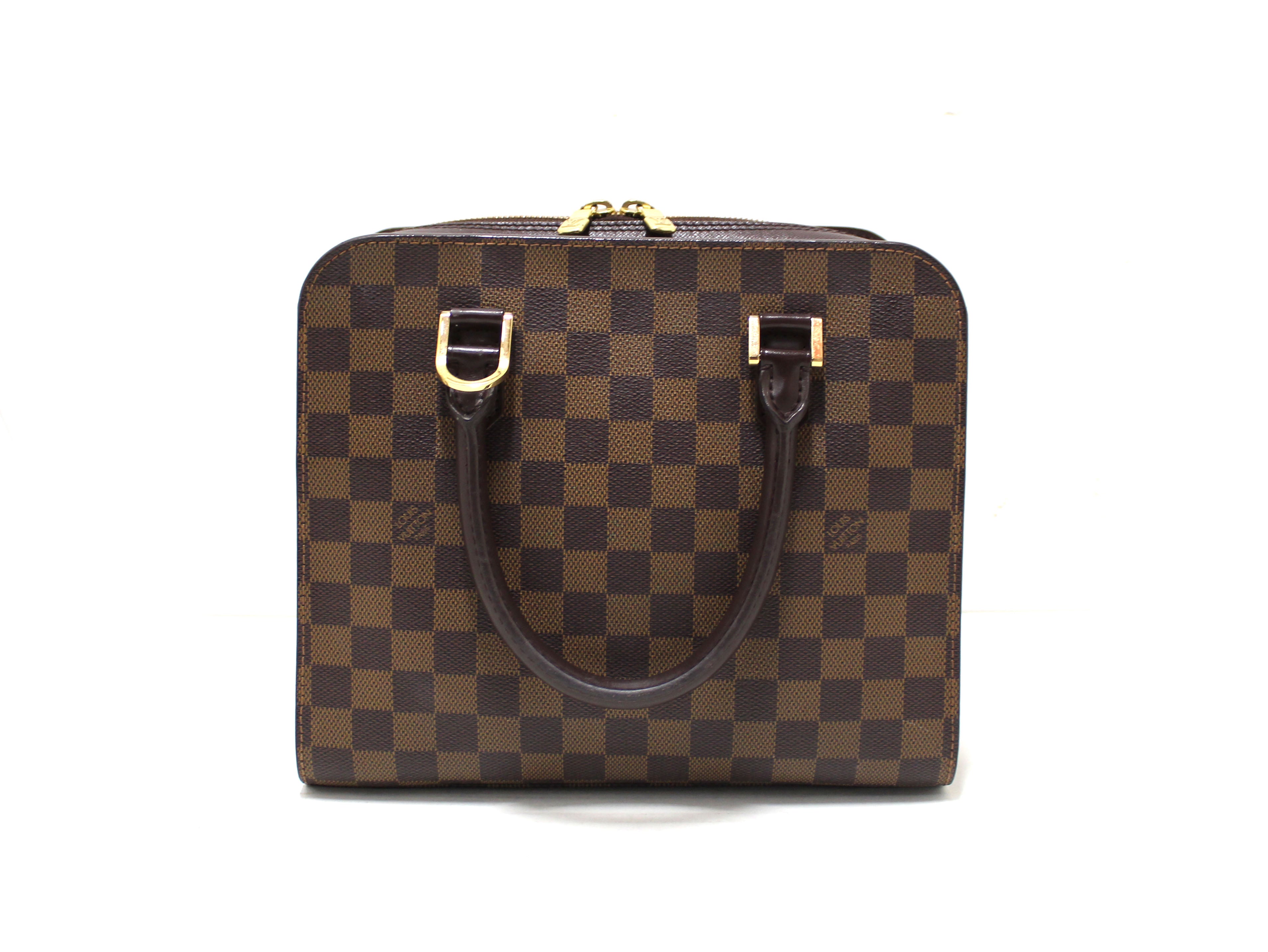 Louis Vuitton Triana Damier Ebene Shoulder Bag Brown