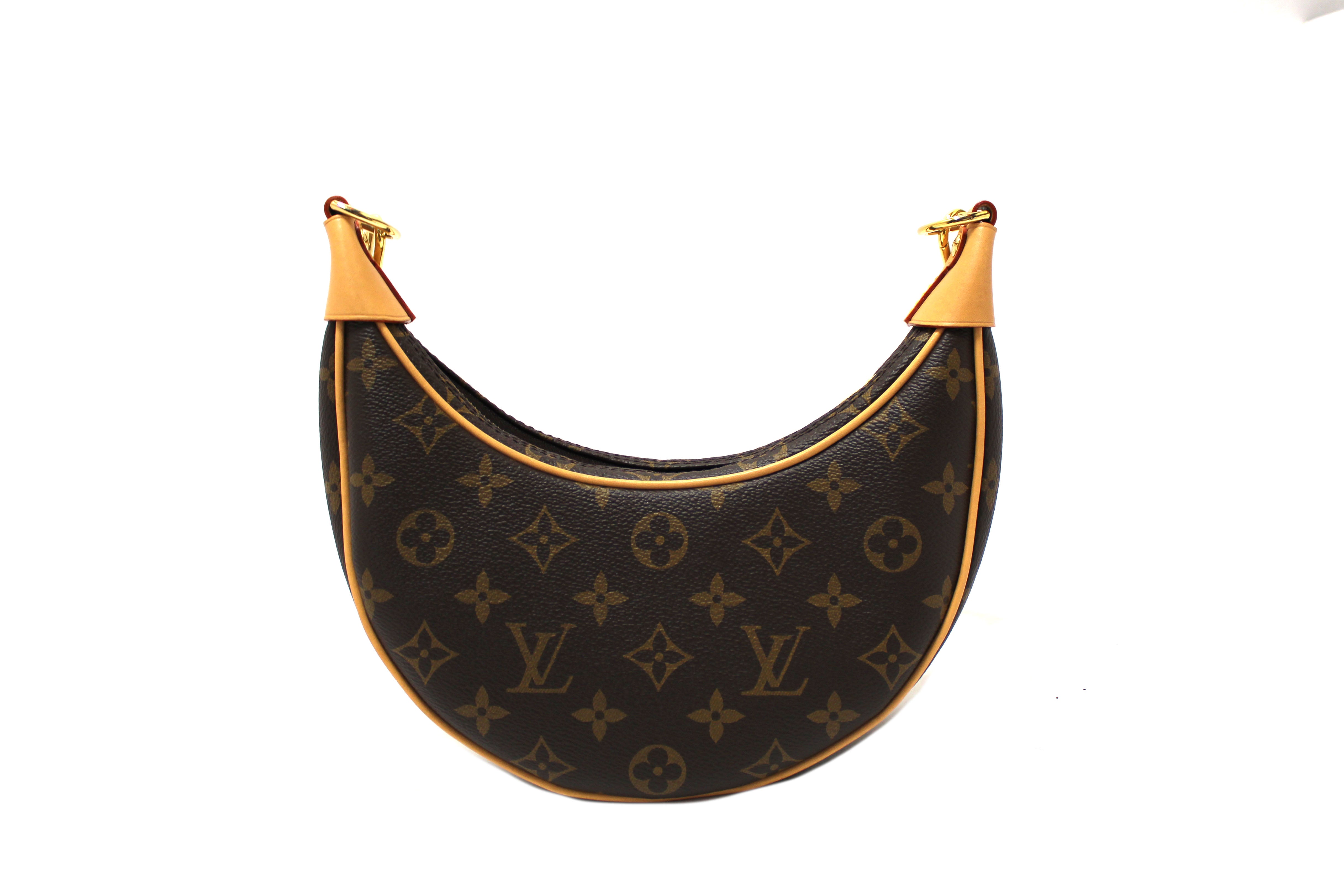 Authentic Louis Vuitton Classic Monogram Canvas Loop Shoulder Crossbody Bag