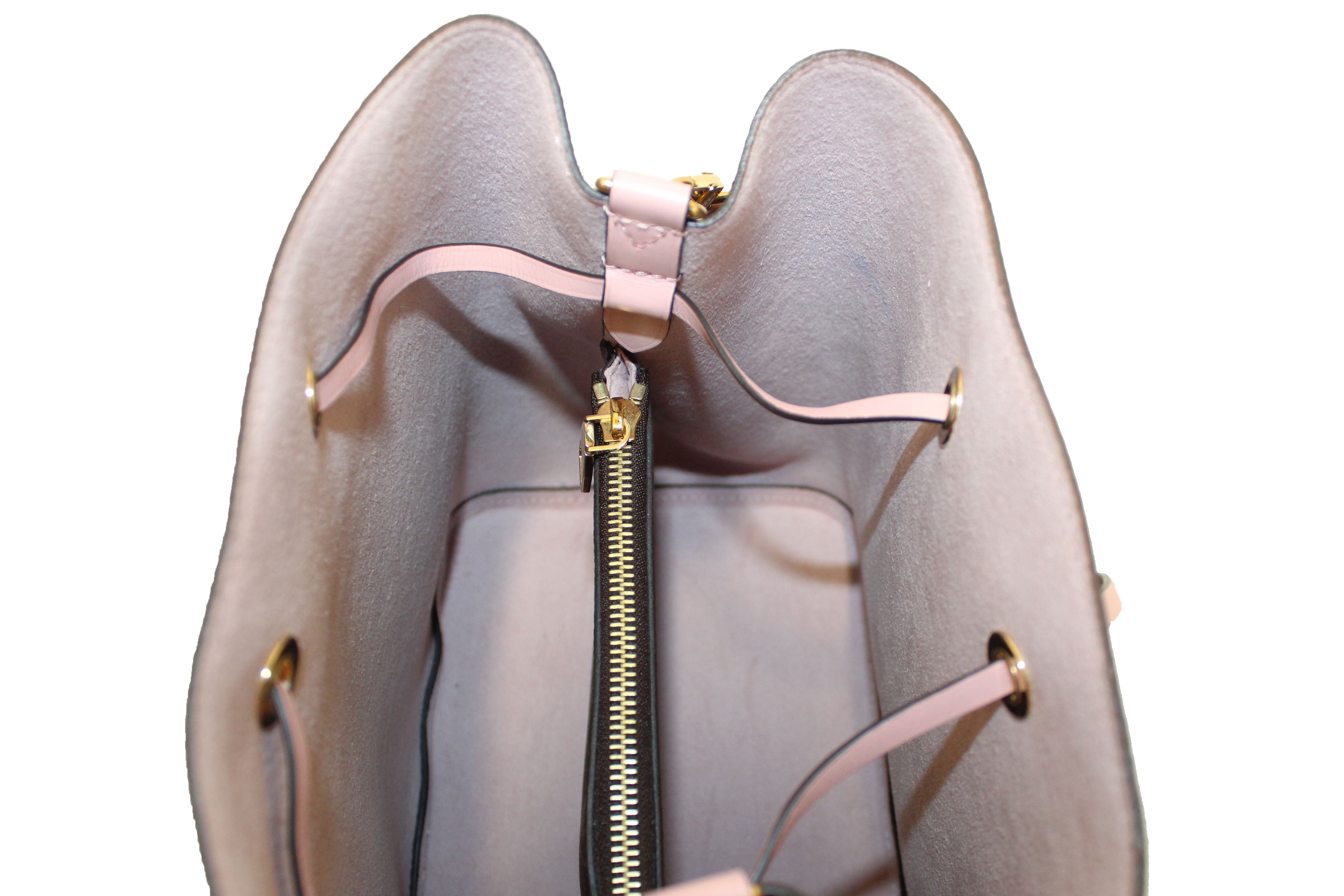 Authentic Louis Vuitton Monogram Canvas Pink NeoNoe Drawstring Bucket Shoulder Bag