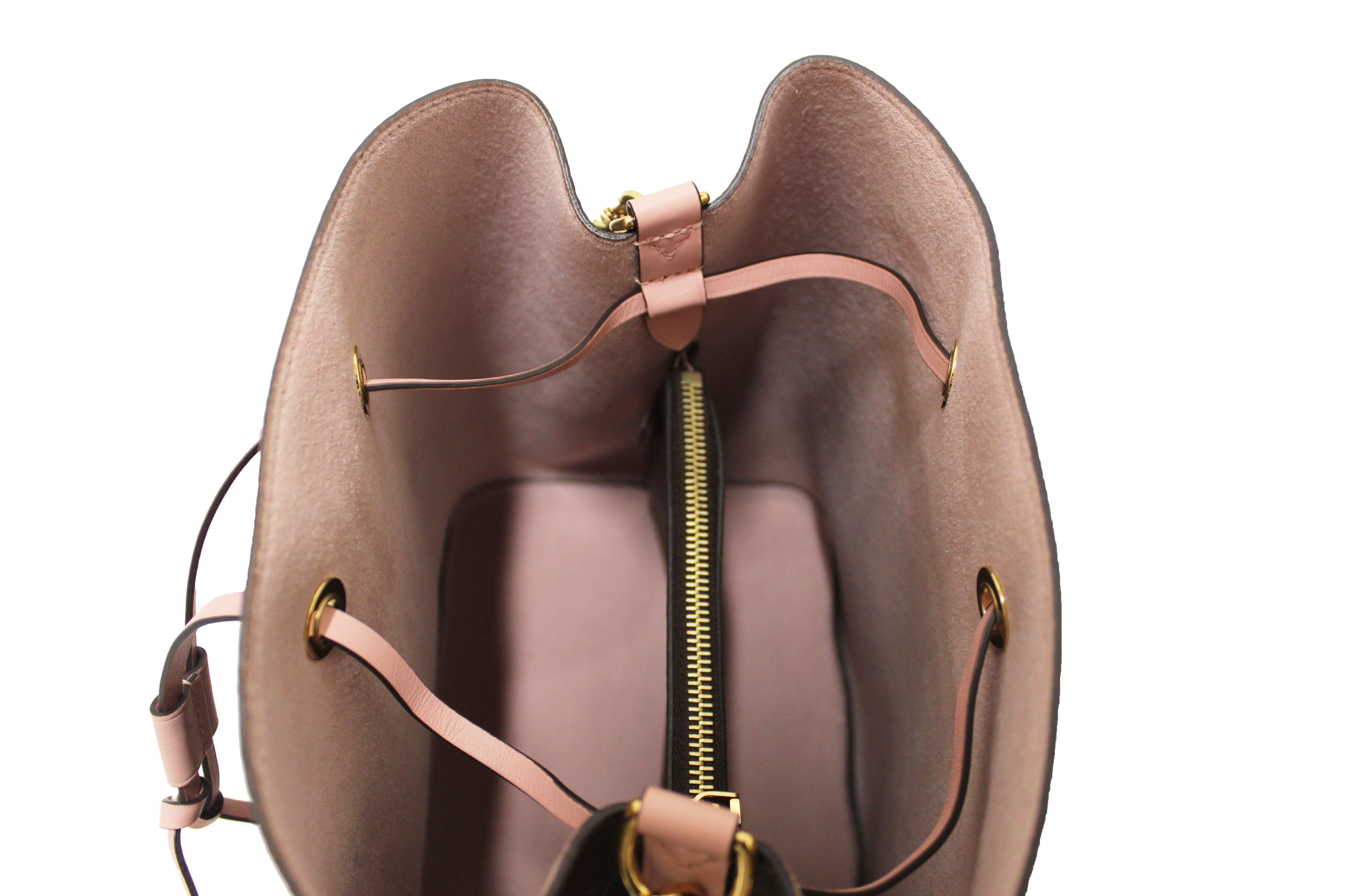Authentic Louis Vuitton Monogram Canvas Pink NeoNoe Drawstring Bucket Shoulder Bag