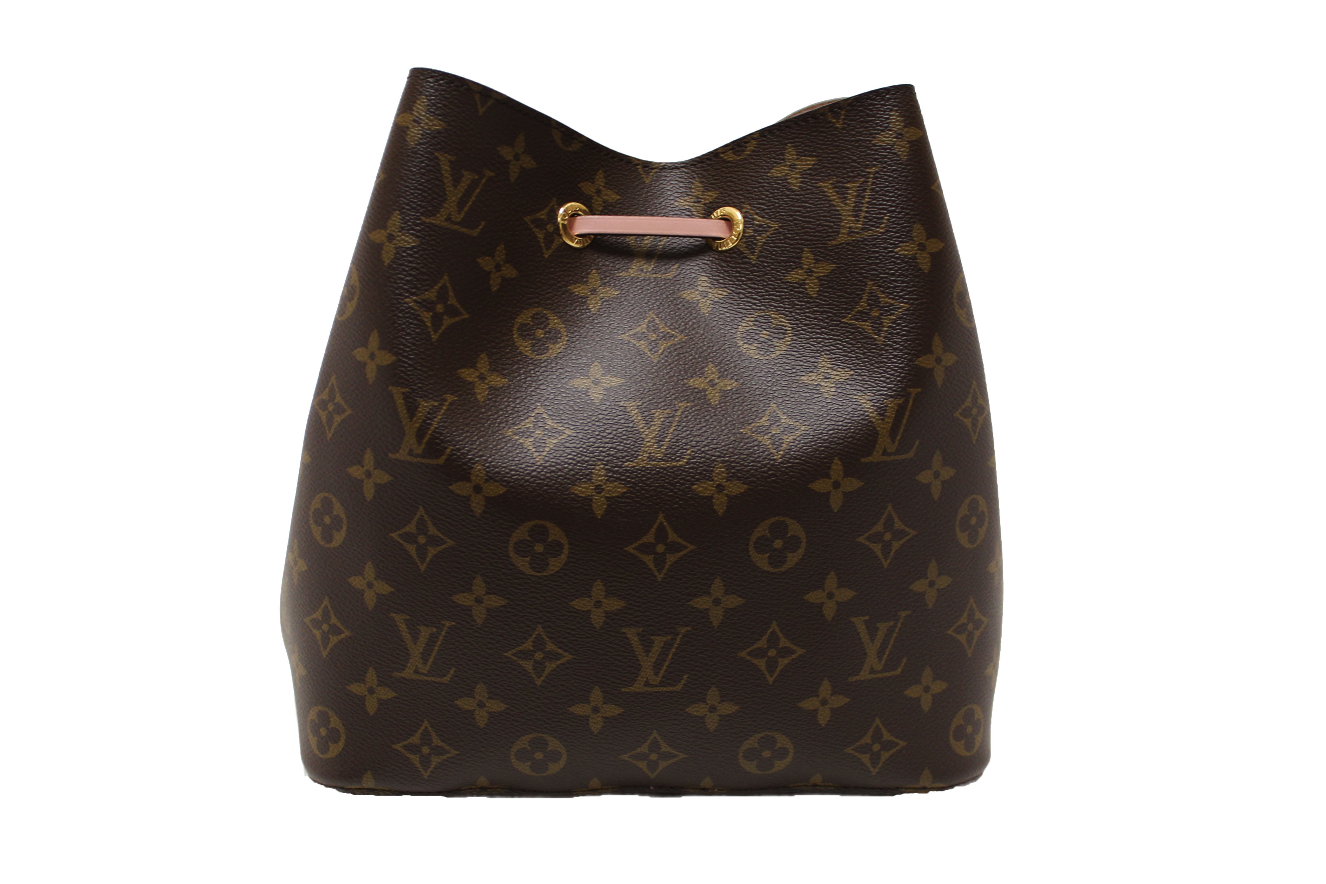 Authentic Louis Vuitton Monogram Canvas Pink NeoNoe Drawstring Bucket Shoulder Bag