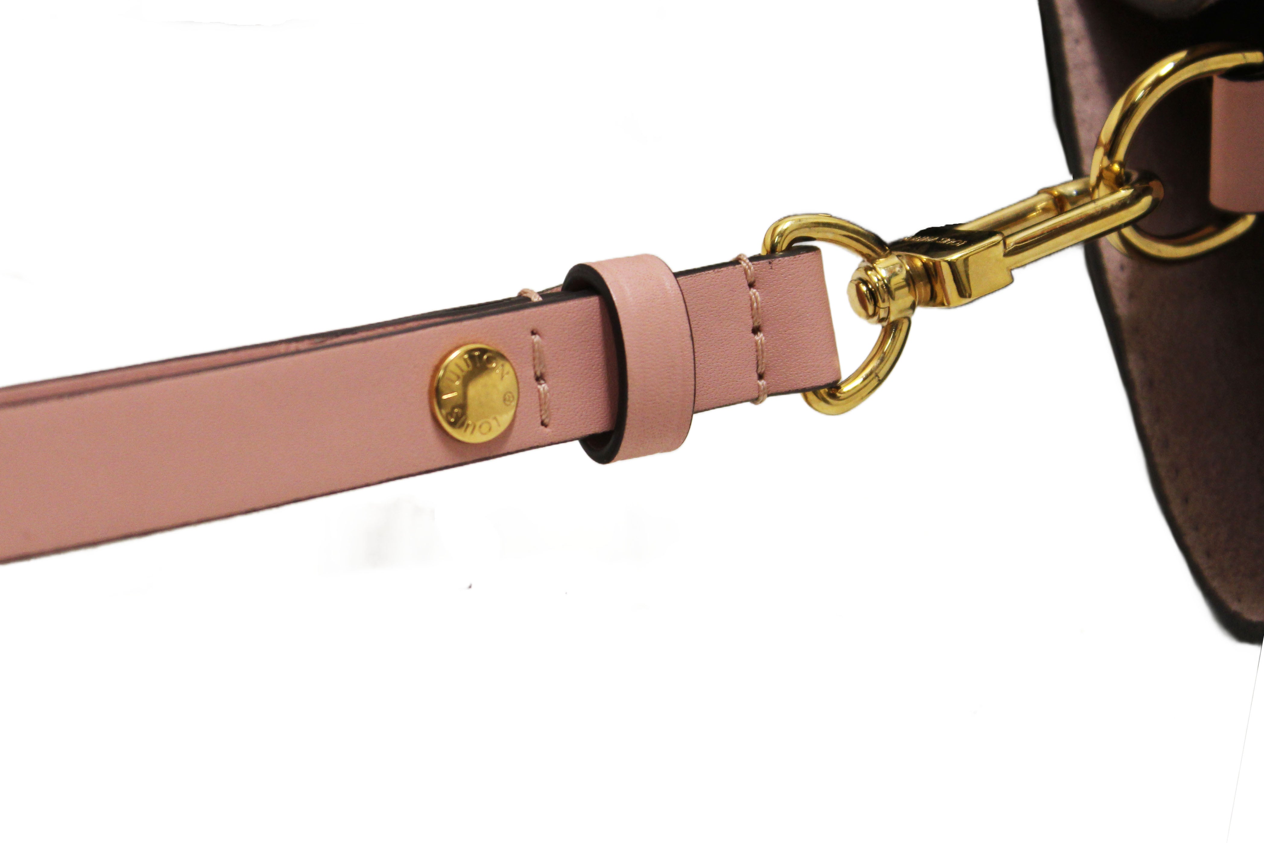 Authentic Louis Vuitton Monogram Canvas Pink NeoNoe Drawstring Bucket Shoulder Bag