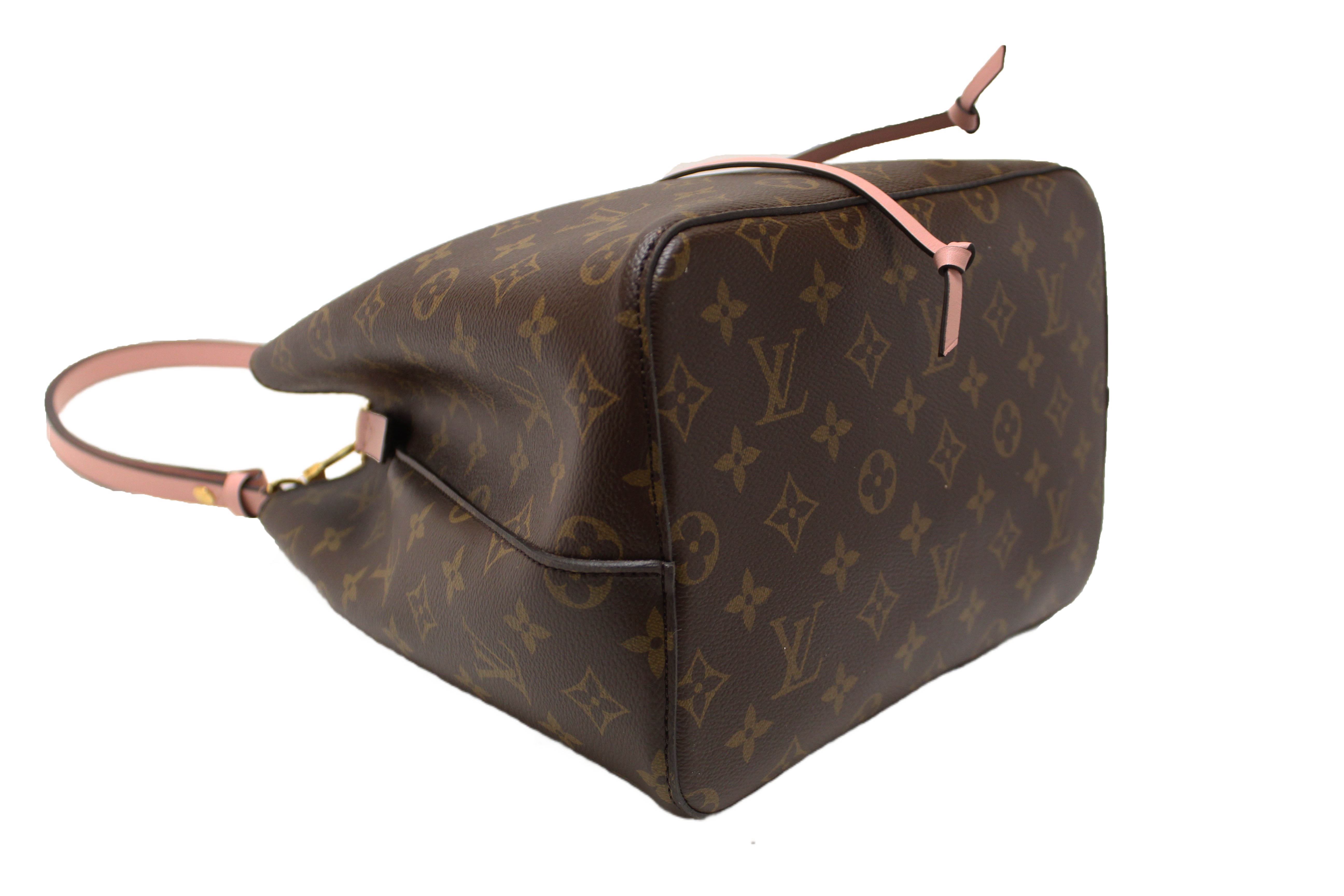 Authentic Louis Vuitton Monogram Canvas Pink NeoNoe Drawstring Bucket Shoulder Bag