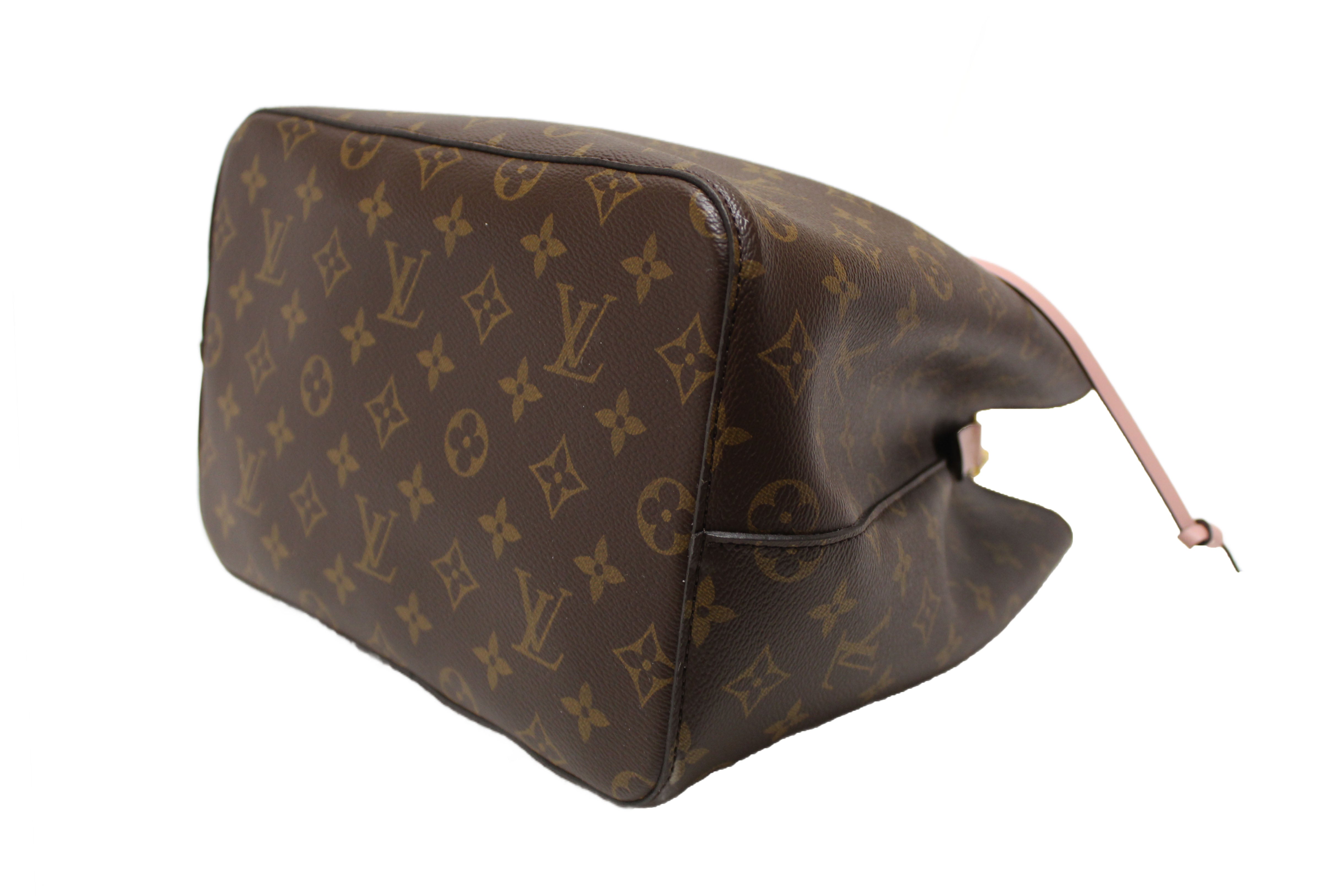 Authentic Louis Vuitton Monogram Canvas Pink NeoNoe Drawstring Bucket Shoulder Bag