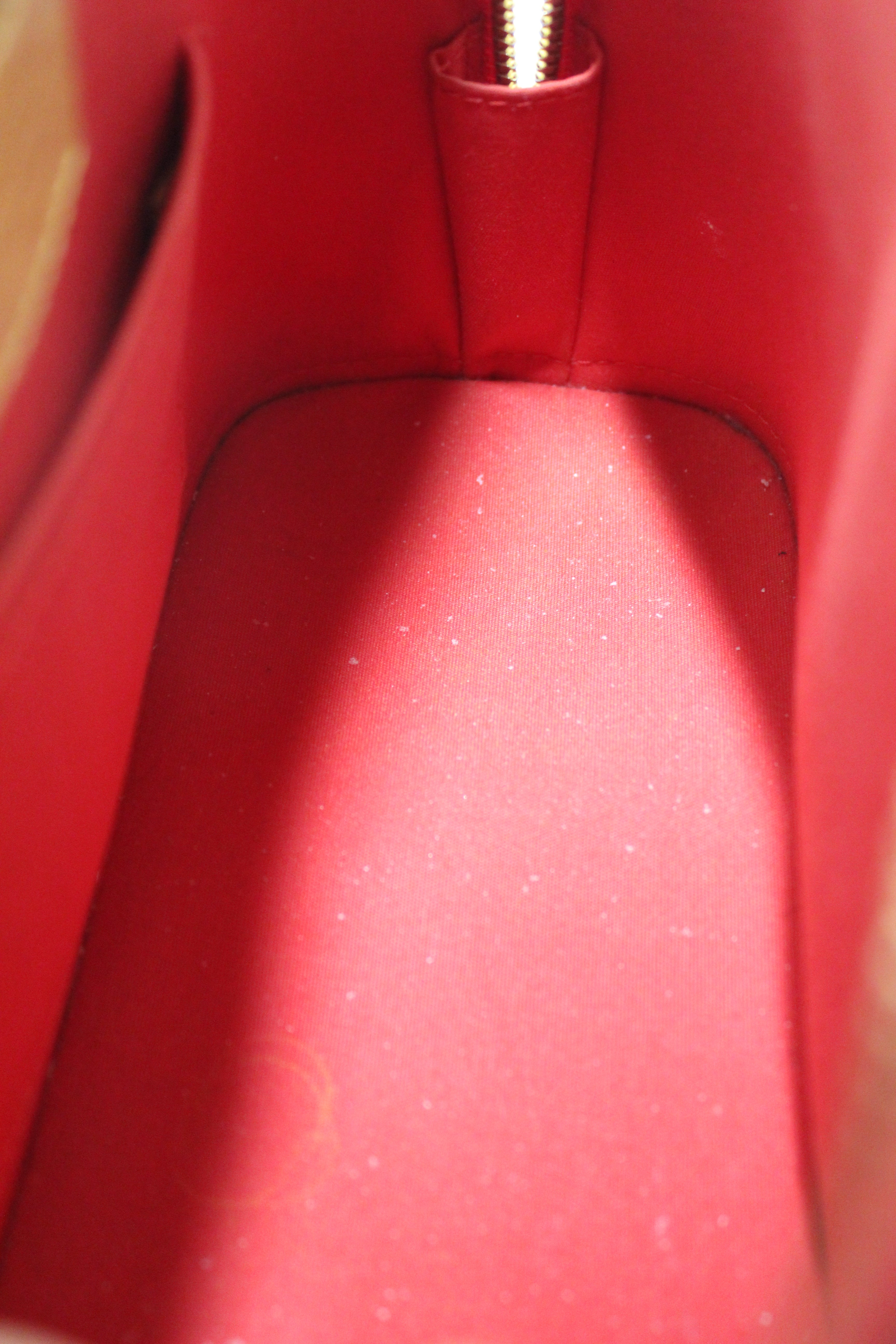 Authentic Louis Vuitton Red Vernis Leather Alma BB Hand/Crossbody Bag