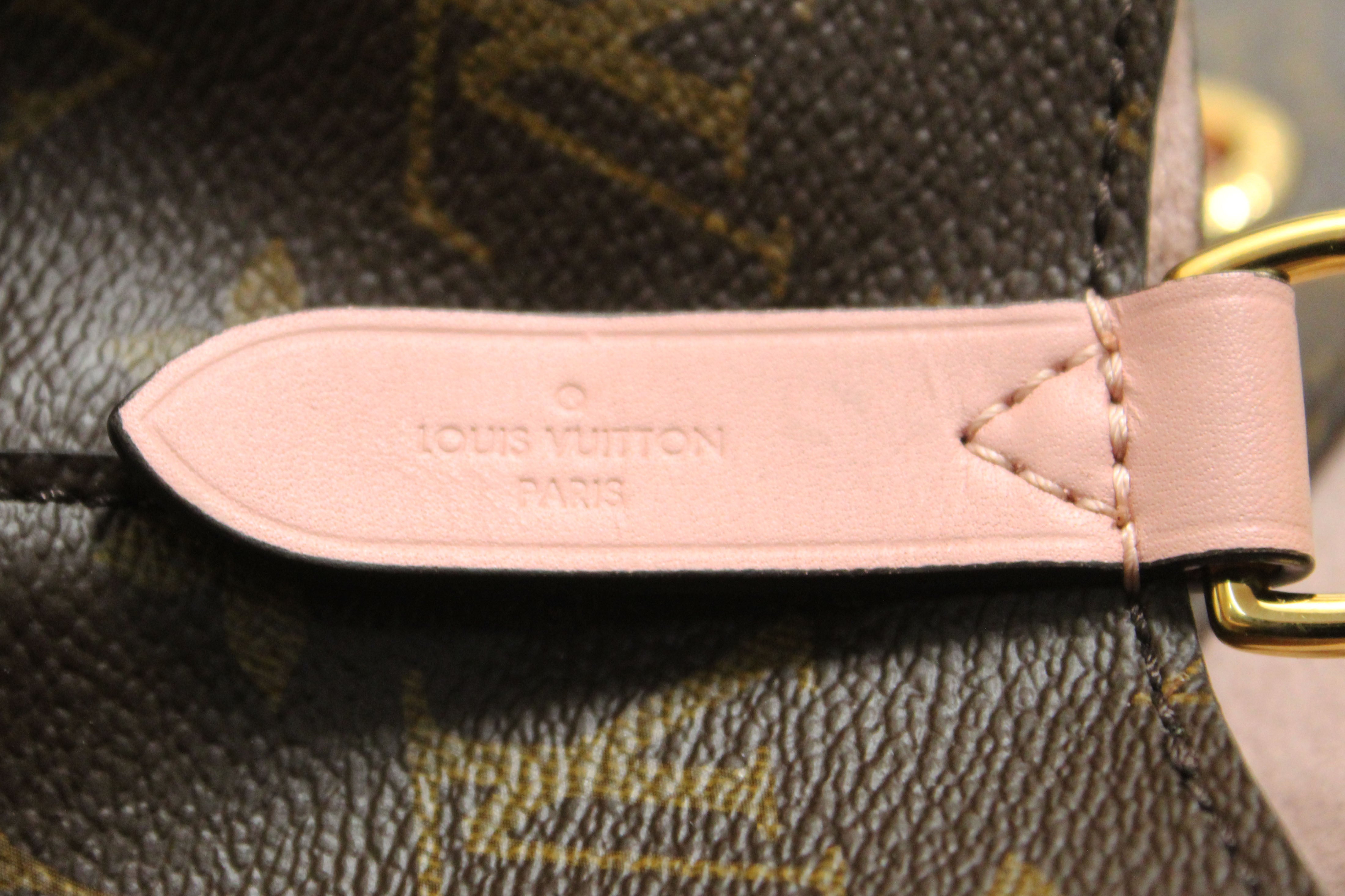 Authentic Louis Vuitton Monogram Canvas Pink NeoNoe Drawstring Bucket Shoulder Bag