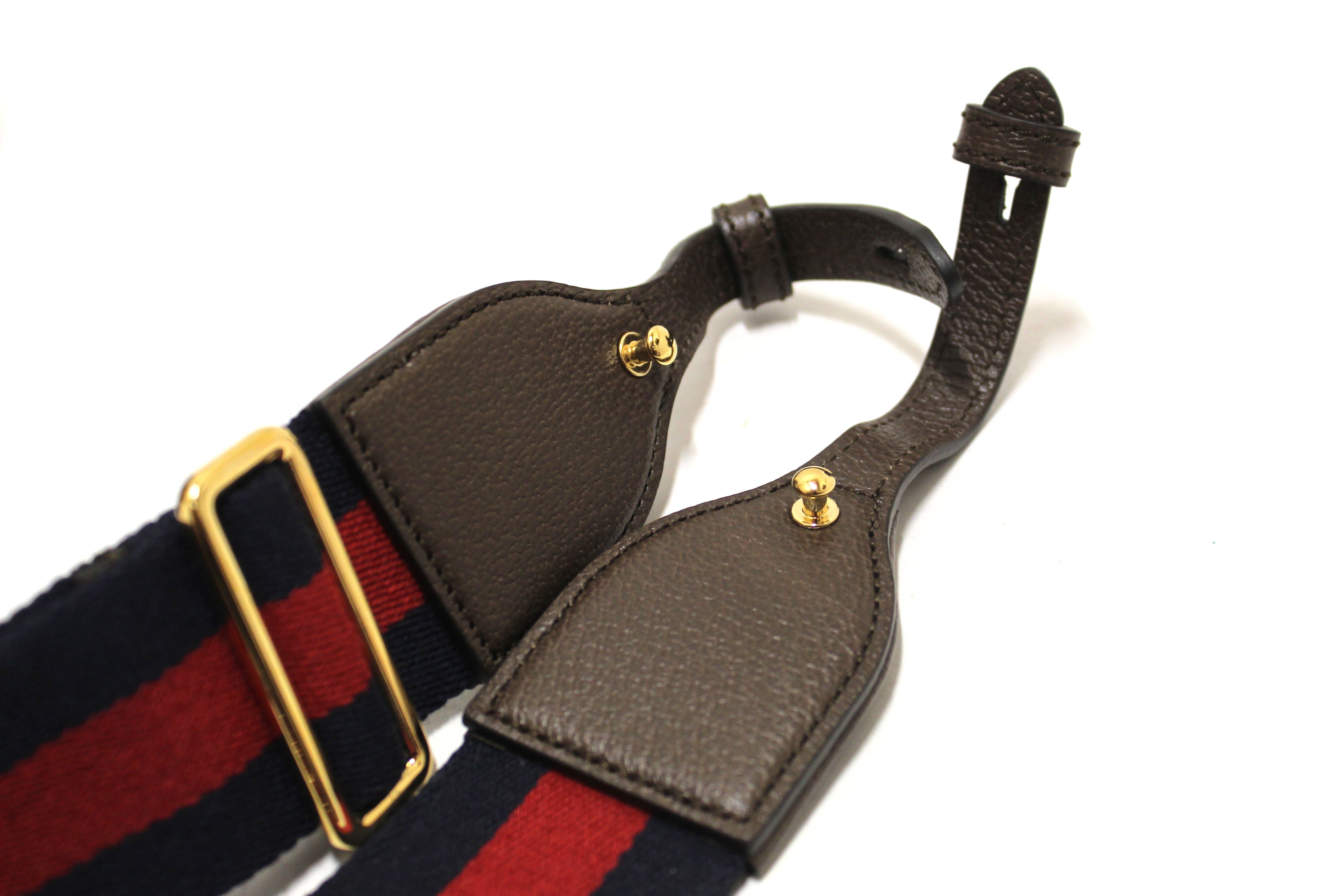 Authentic Gucci Brown GG Supreme Ophidia Small Flap Shoulder Bag 722117