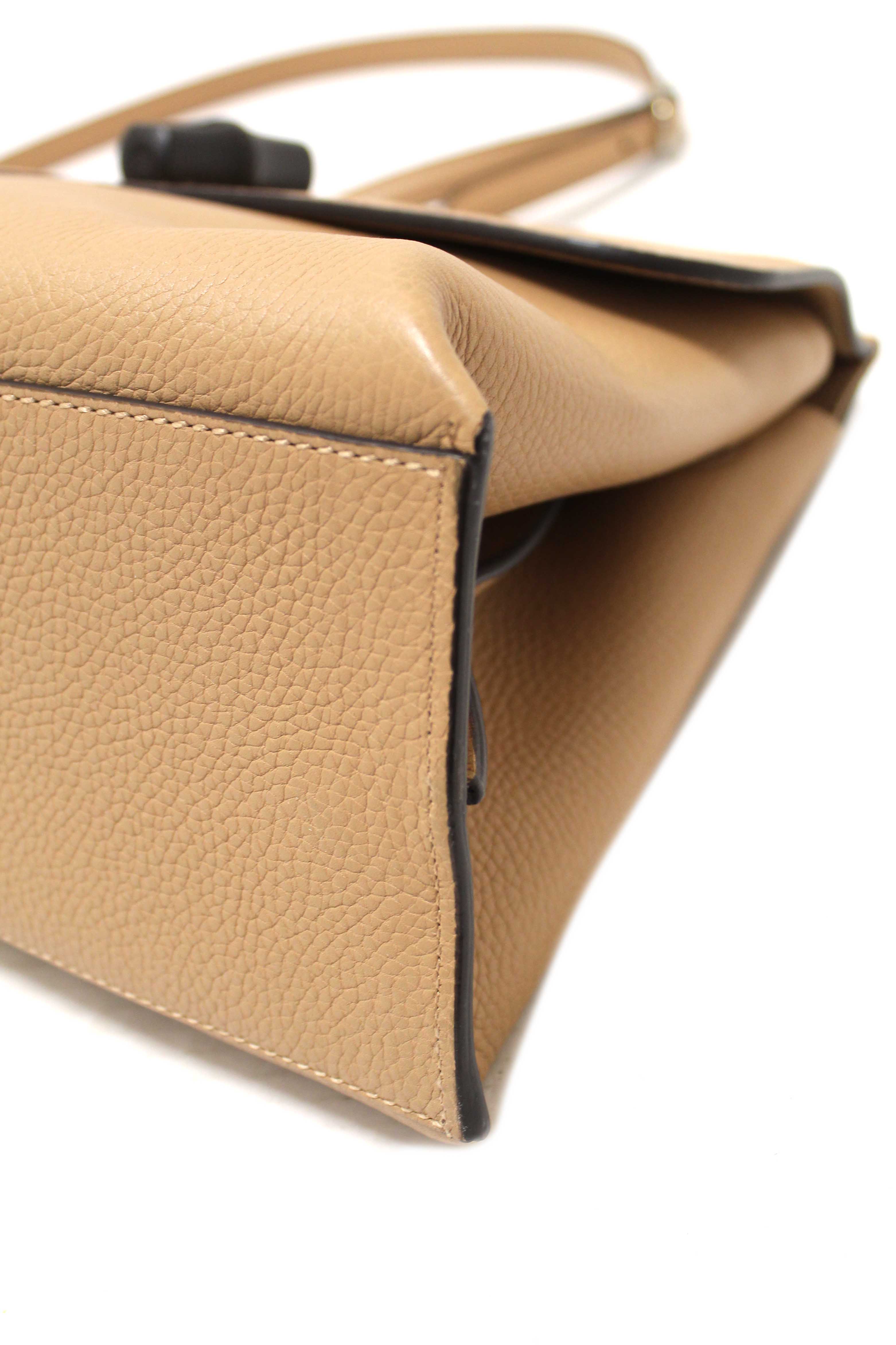 Authentic Gucci Bamboo Daily Top Handle Caramel Handbag