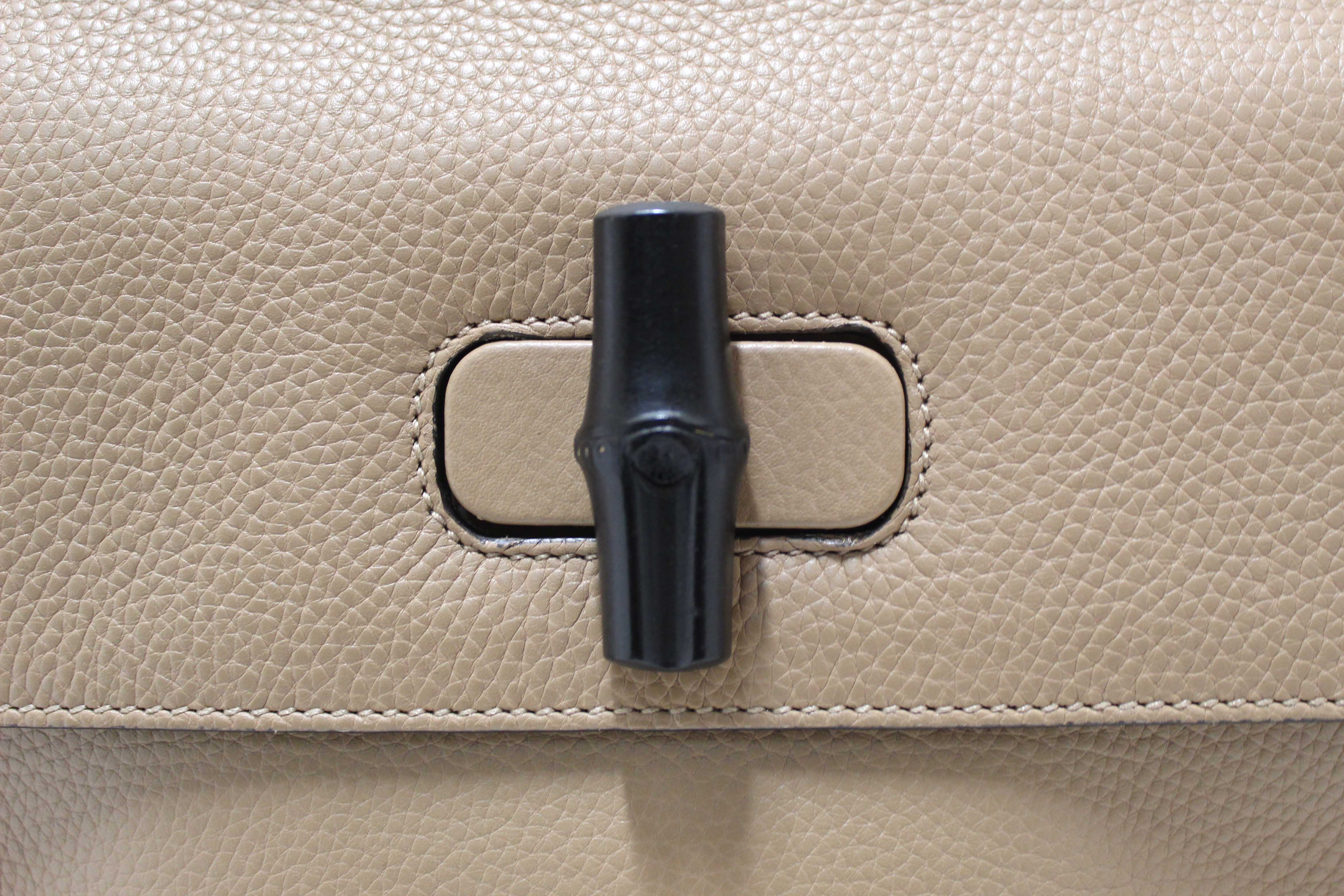Authentic Gucci Bamboo Daily Top Handle Caramel Handbag