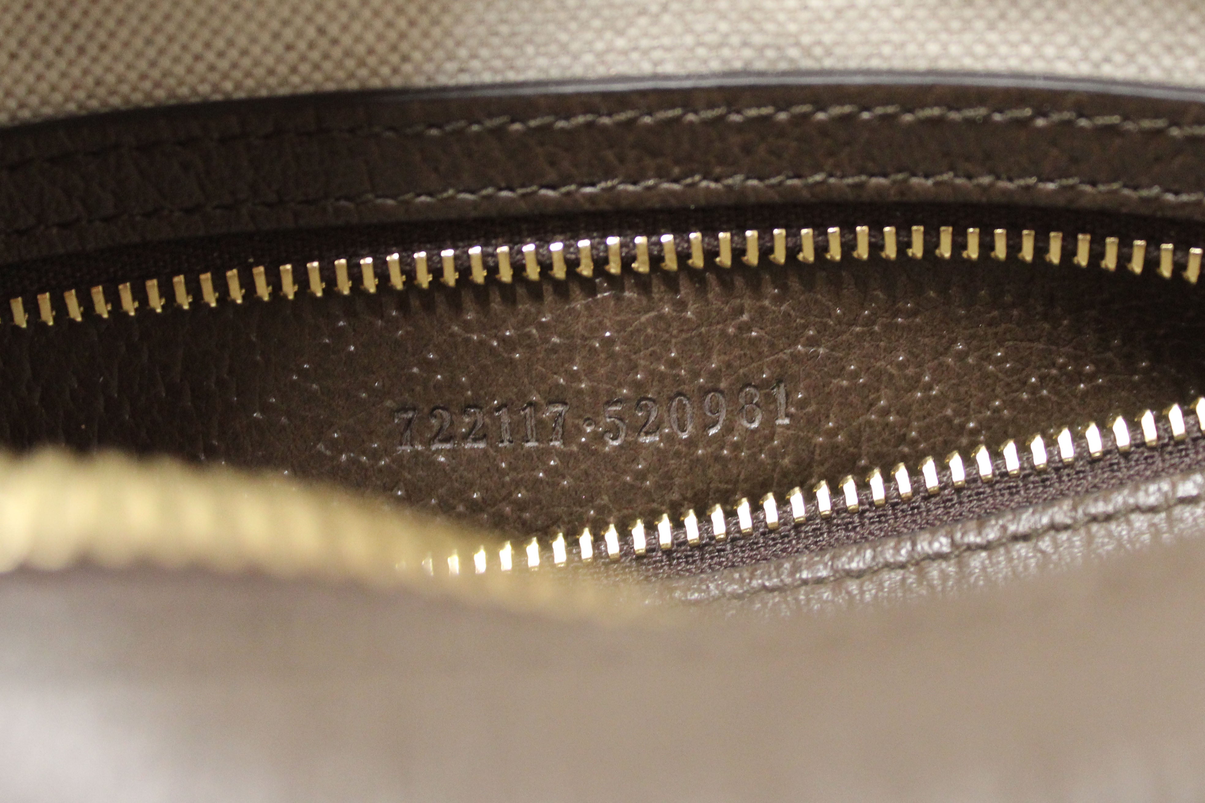 Authentic Gucci Brown GG Supreme Ophidia Small Flap Shoulder Bag 722117
