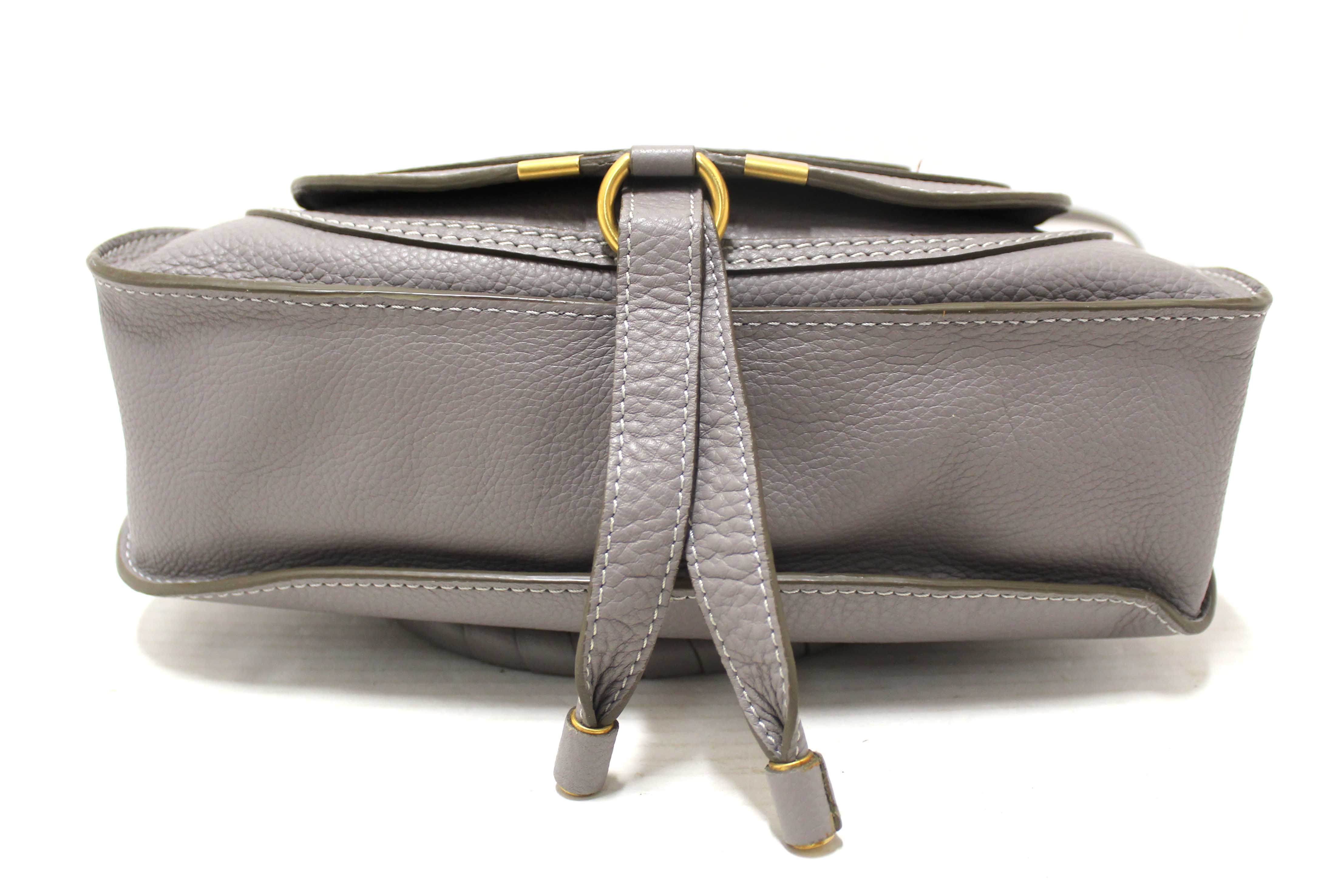 Authentic Chloe Grey Small Marcie Satchel Handbag
