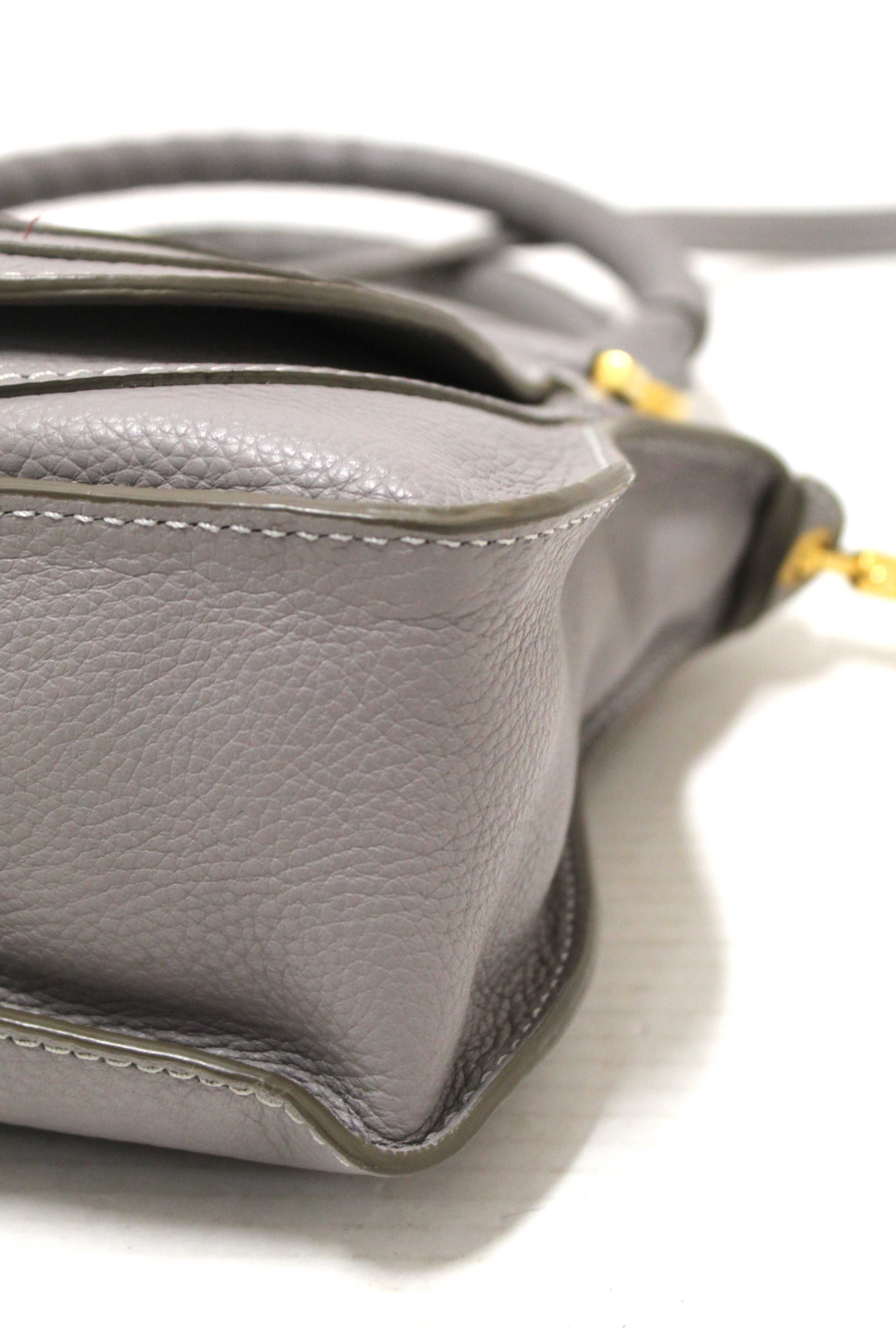 Authentic Chloe Grey Small Marcie Satchel Handbag