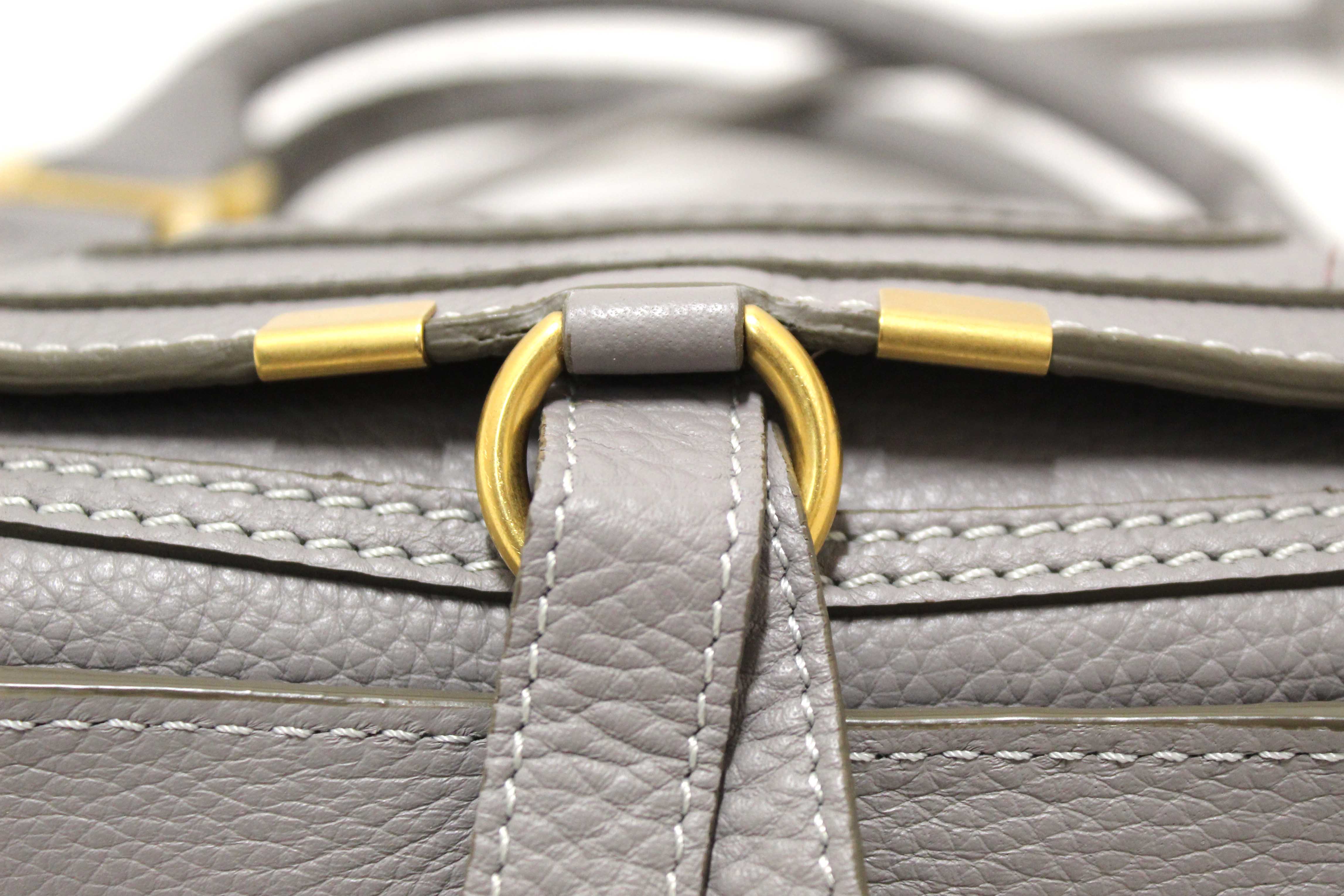 Authentic Chloe Grey Small Marcie Satchel Handbag