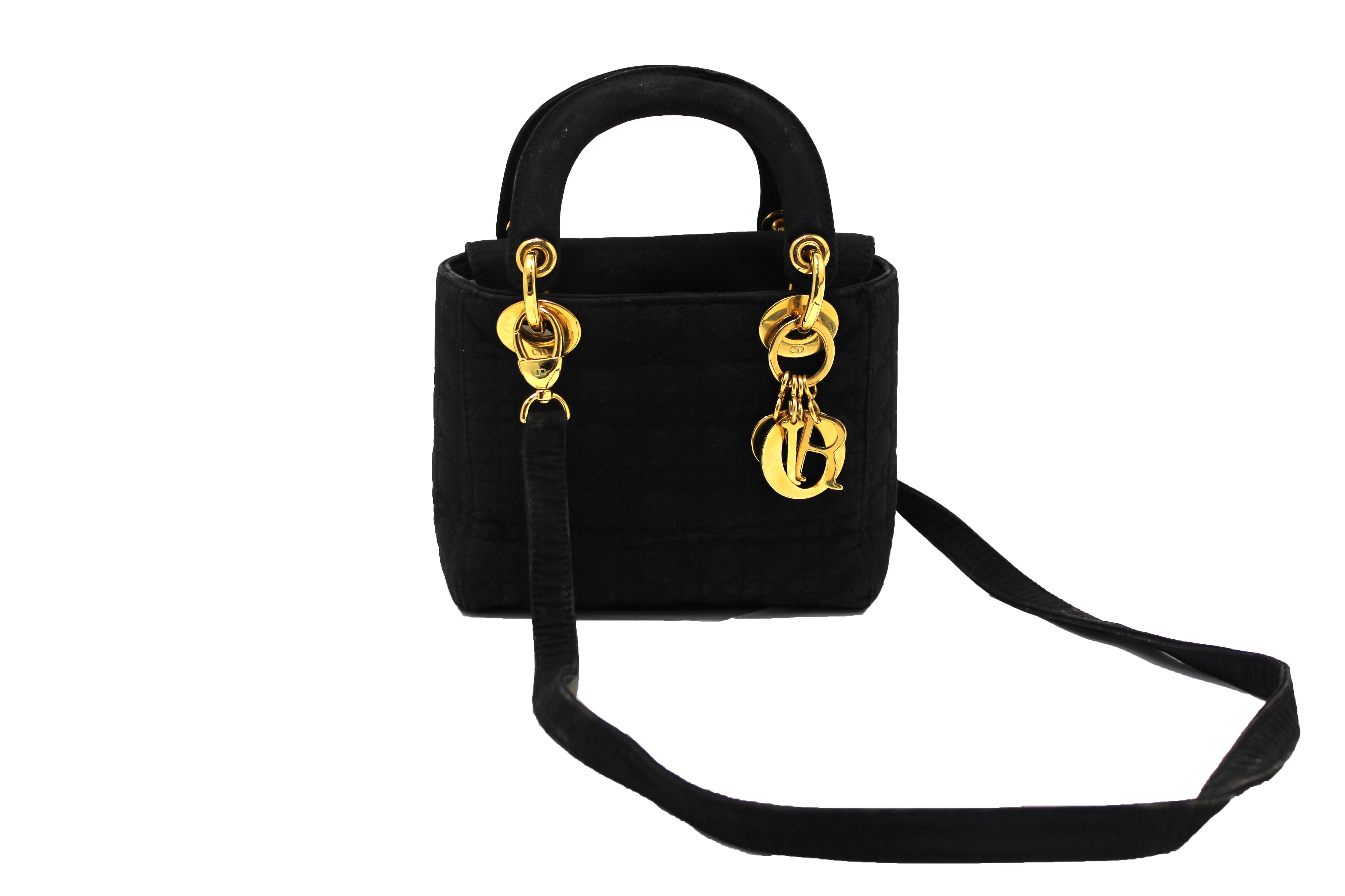 Christian Dior Pre-owned Mini Cannage Lady Dior Bag - Black