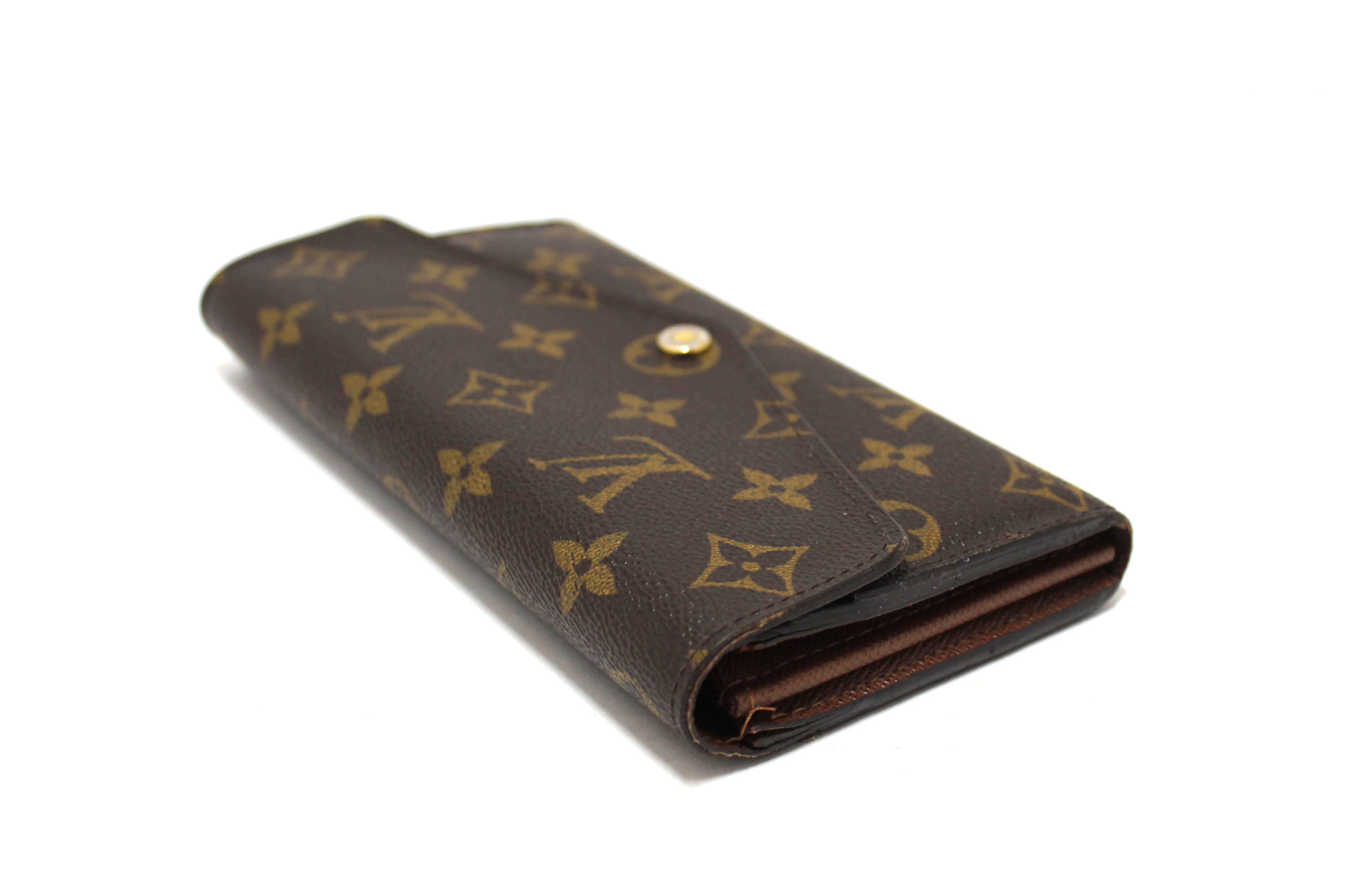 Authentic Louis Vuitton Classic Monogram Canvas Sarah Wallet