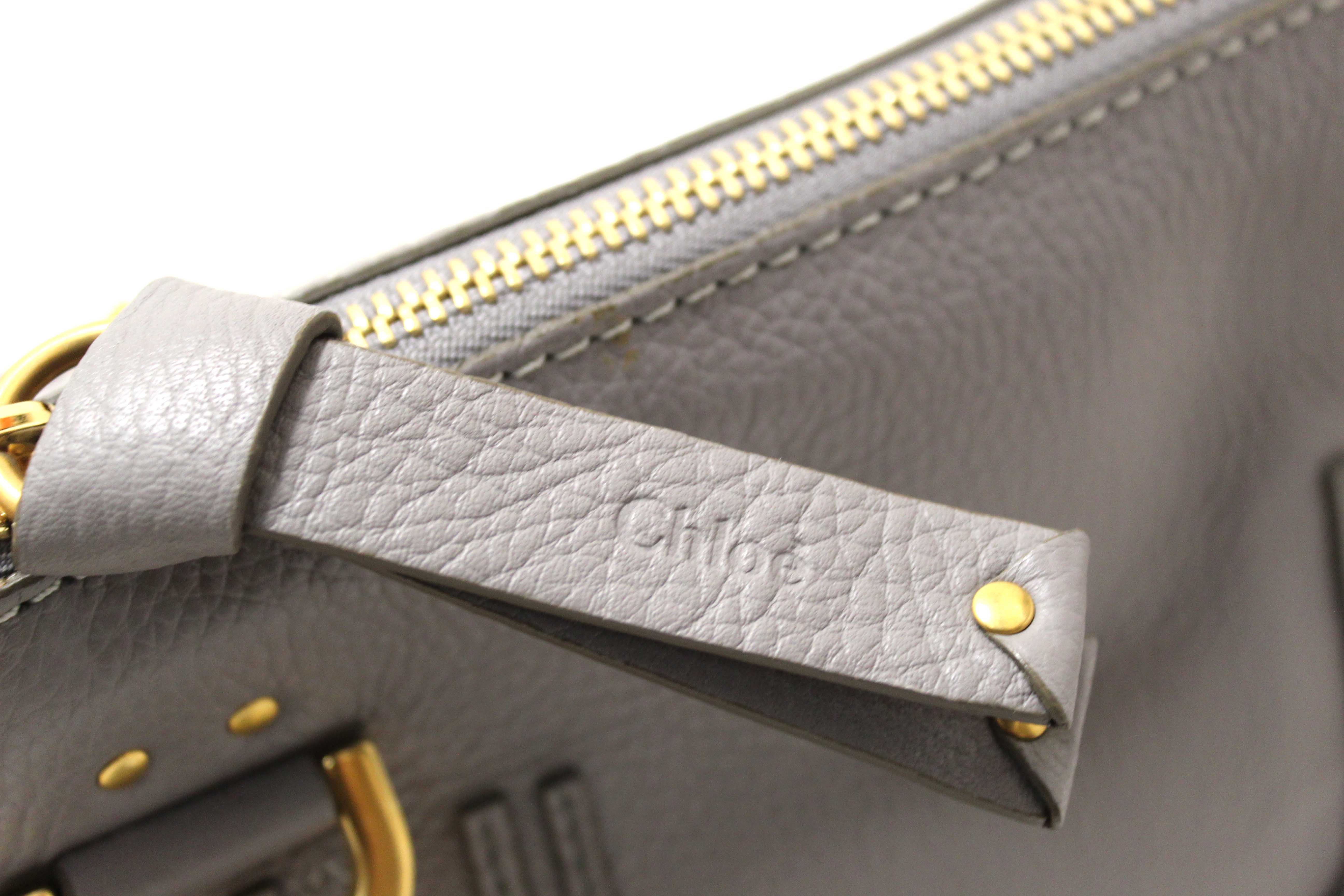 Authentic Chloe Grey Small Marcie Satchel Handbag