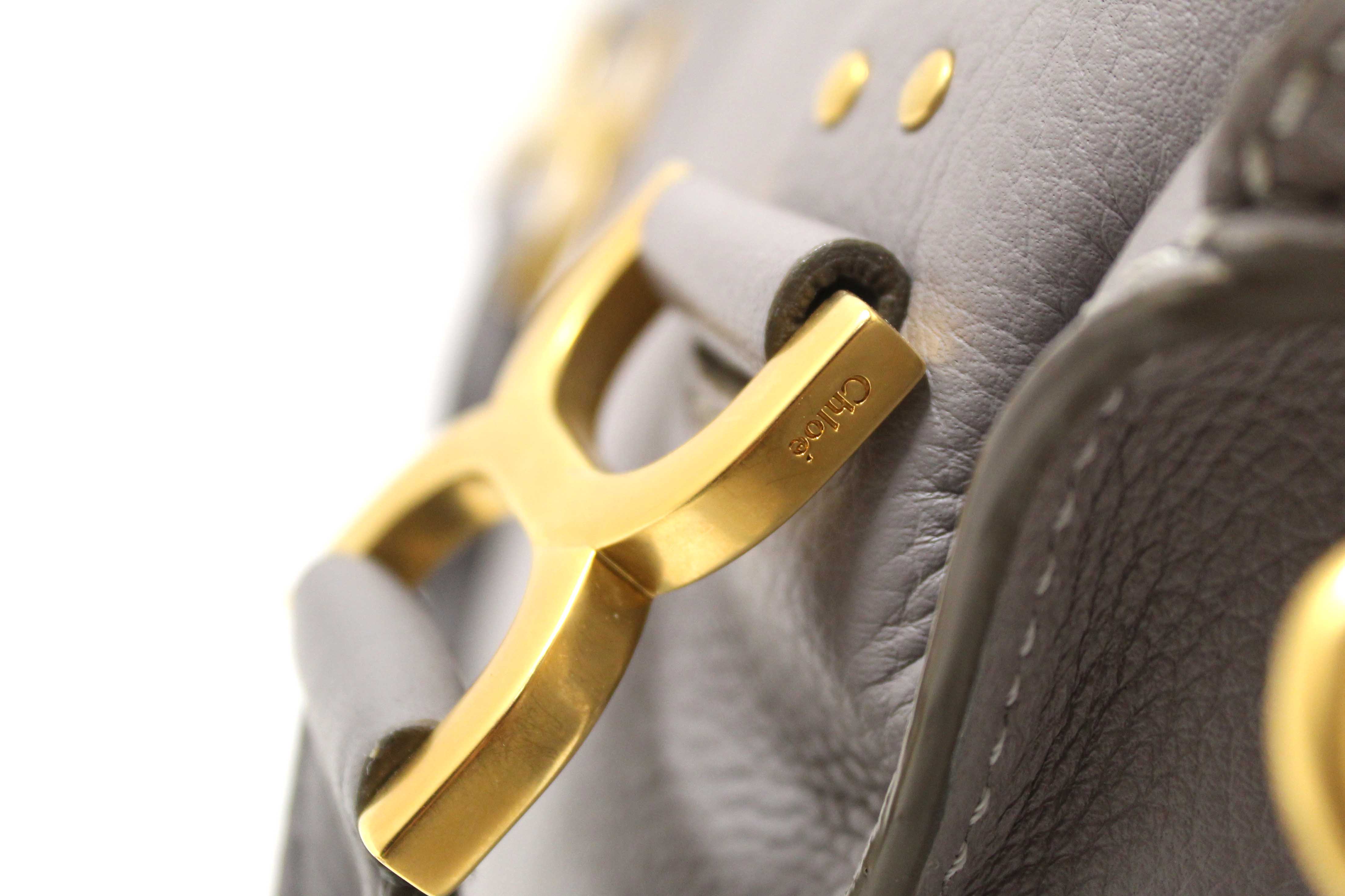 Authentic Chloe Grey Small Marcie Satchel Handbag