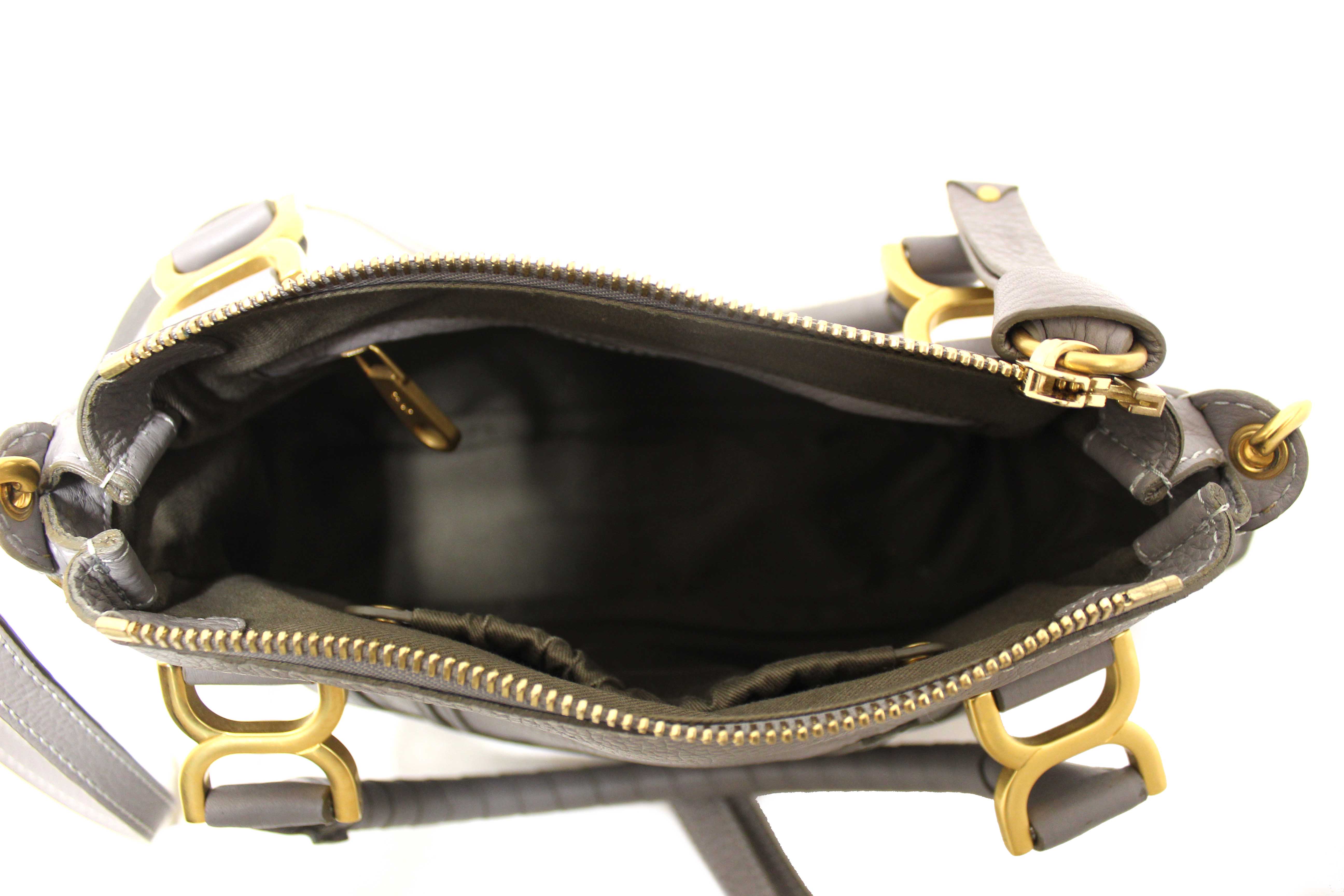 Authentic Chloe Grey Small Marcie Satchel Handbag