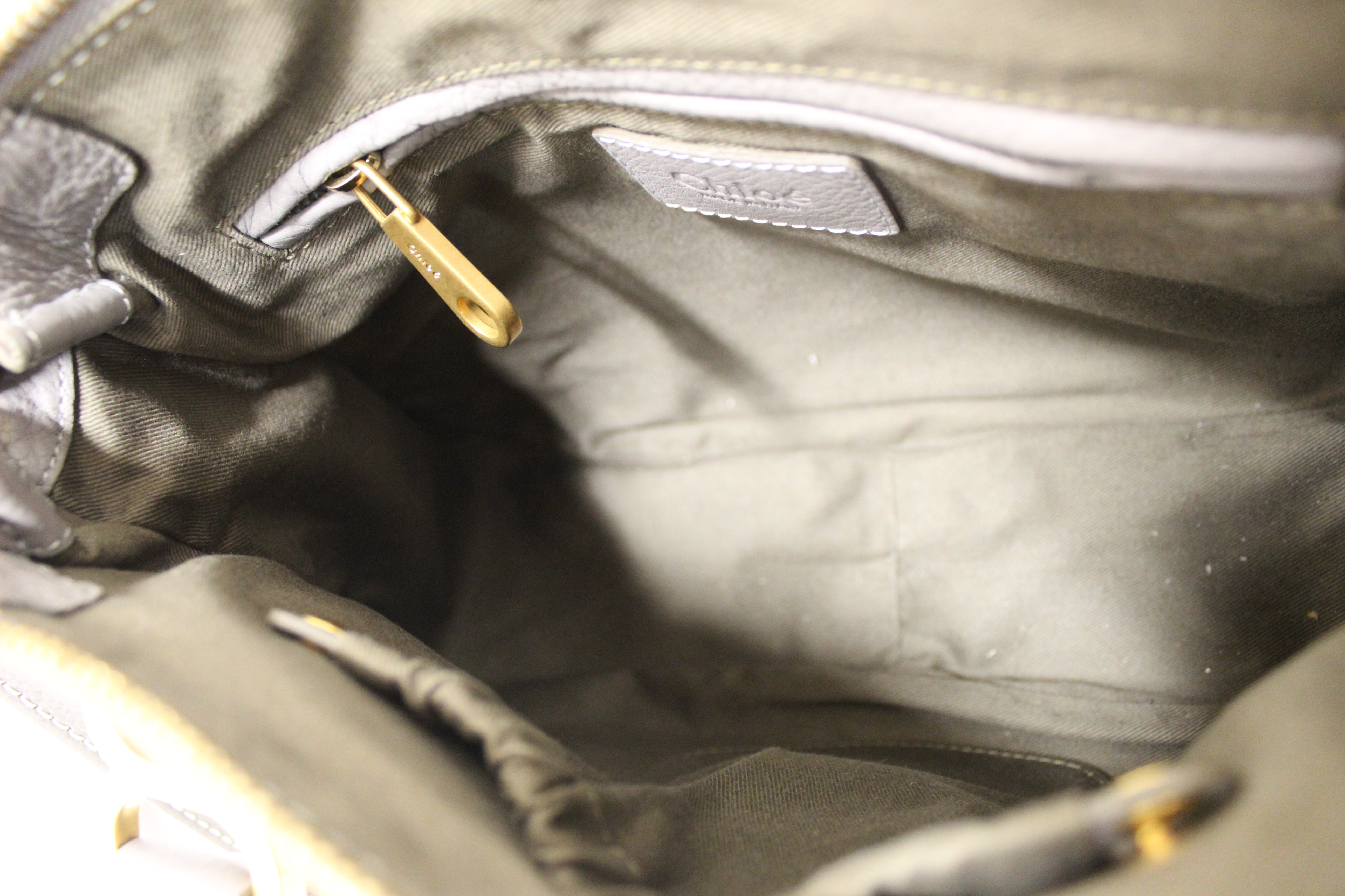 Authentic Chloe Grey Small Marcie Satchel Handbag