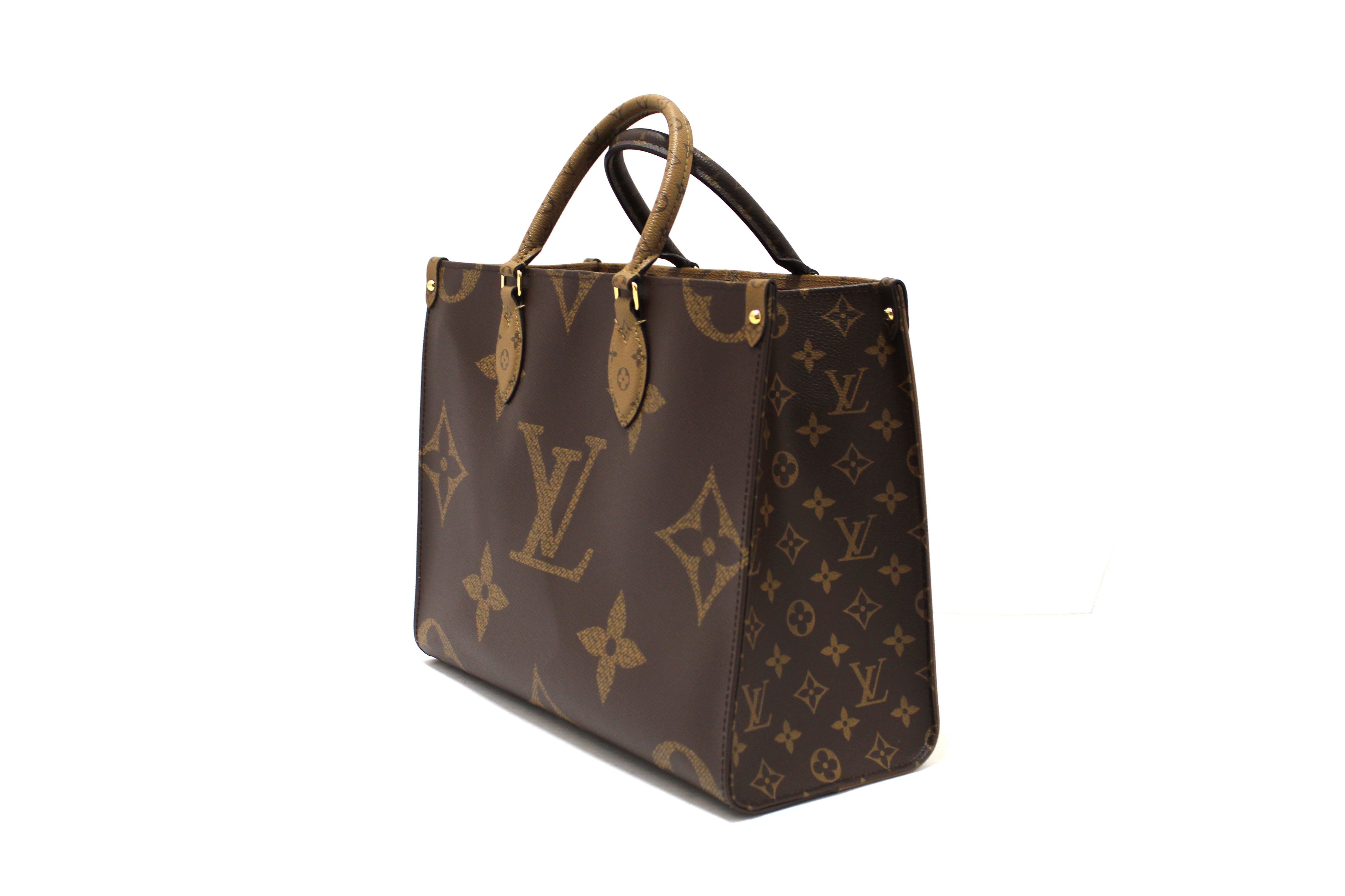 Authentic Louis Vuitton Giant Monogram Canvas OnTheGo MM Tote Bag