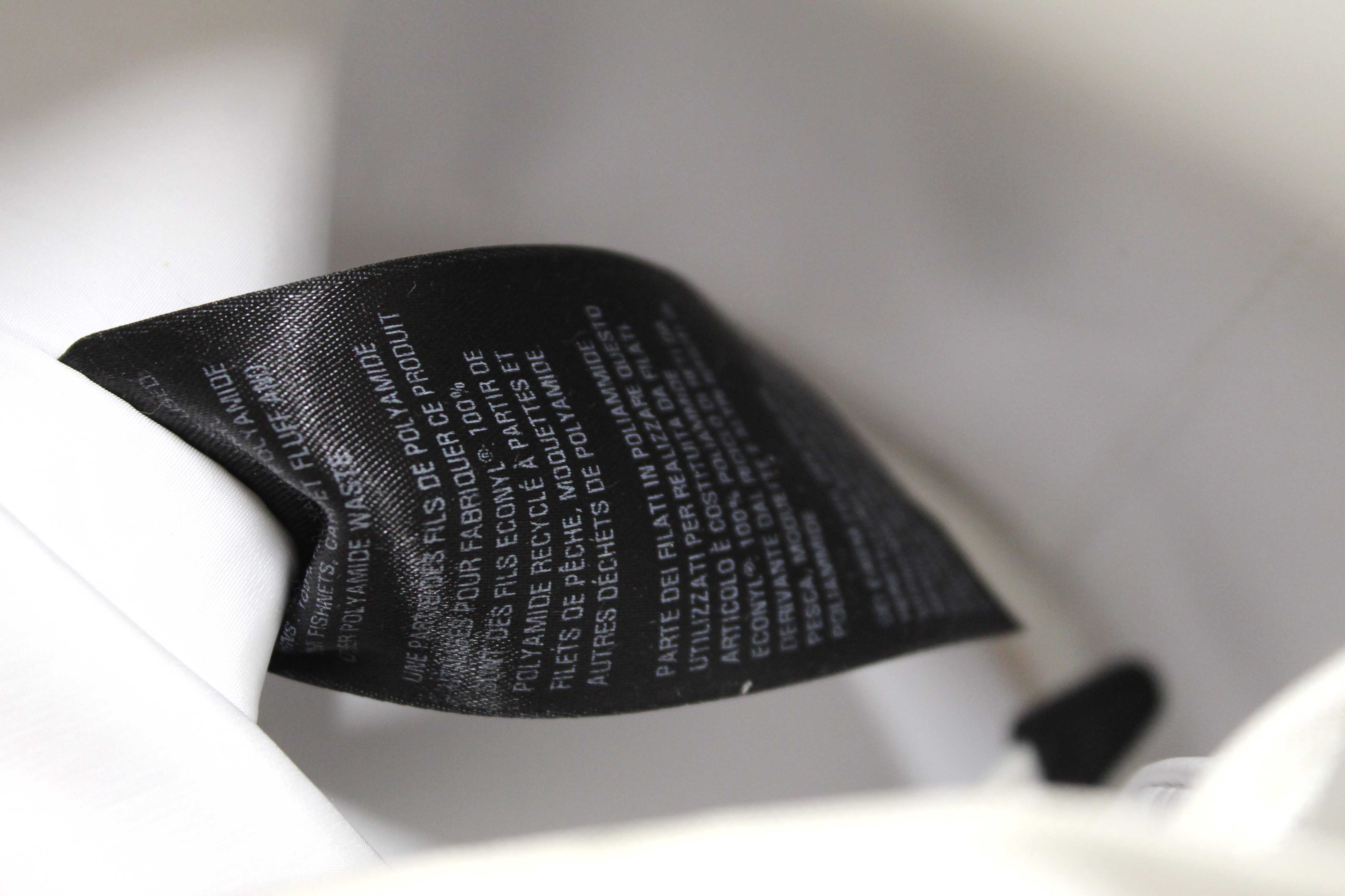 Authentic Balenciaga White Nylon XS Wheel Drawstring Bucket Bag