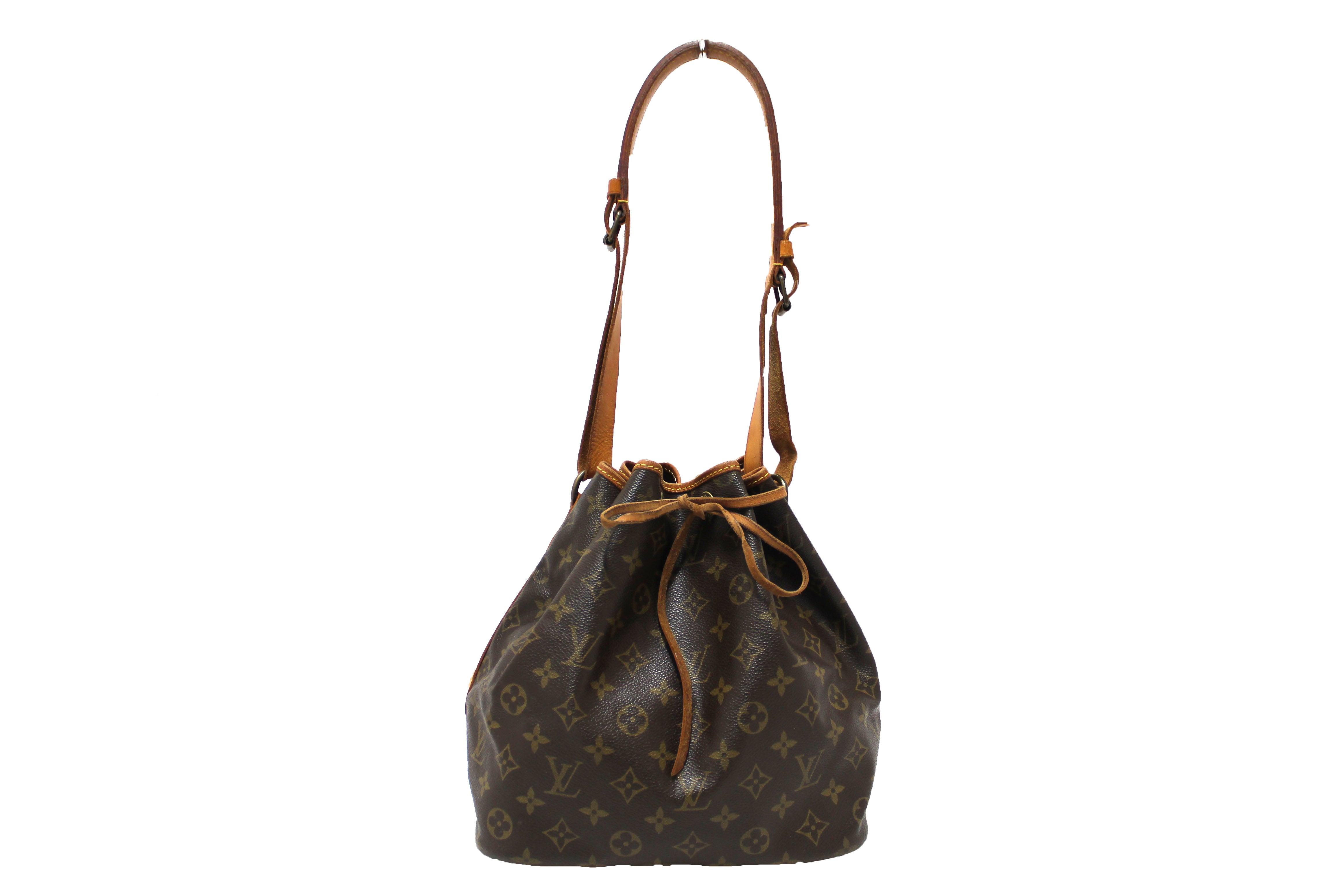 Authentic Louis Vuitton Classic Monogram Vintage Noe Drawstring Shoulder Bag