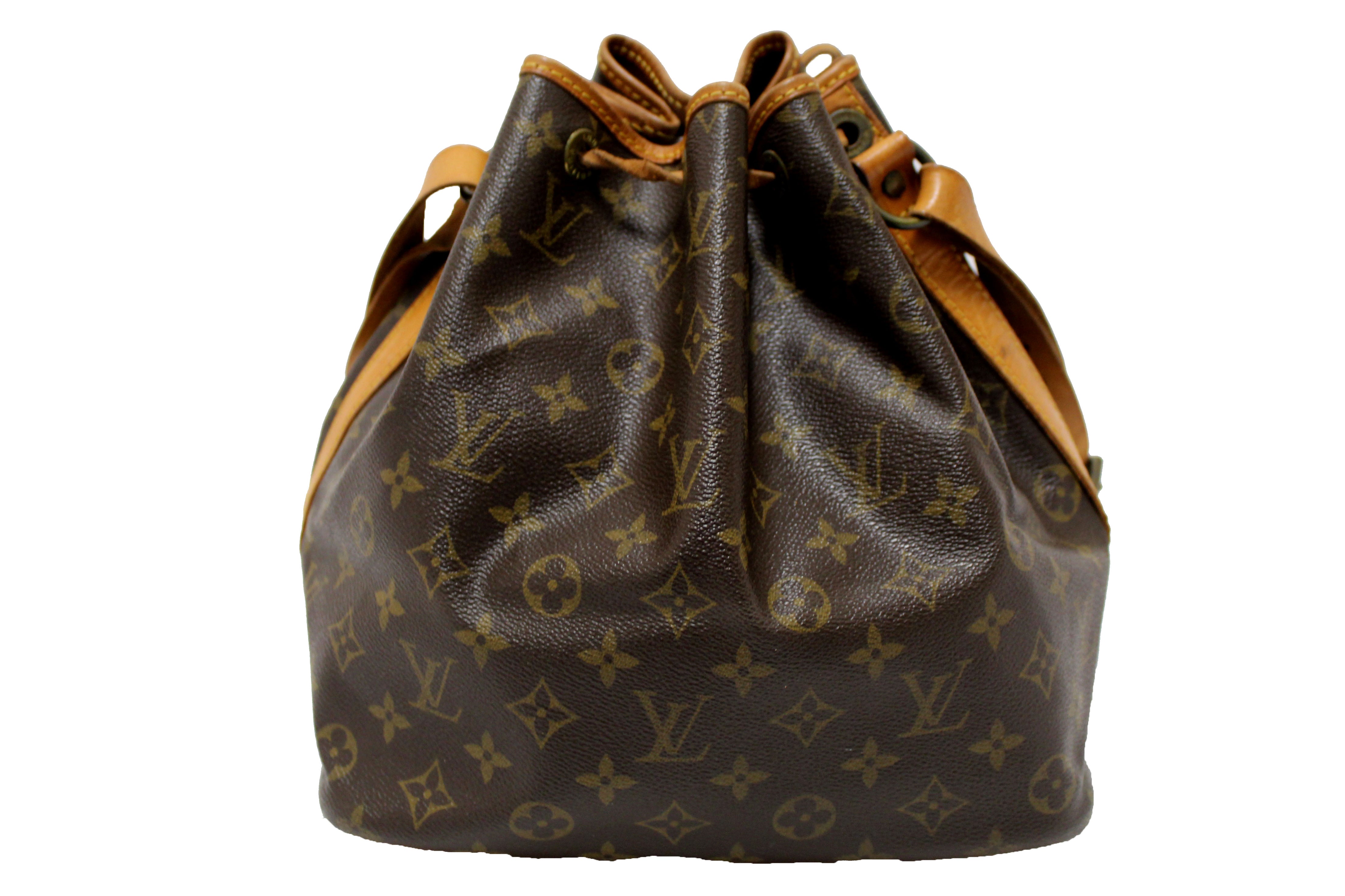 Authentic Louis Vuitton Classic Monogram Vintage Noe Drawstring Shoulder Bag