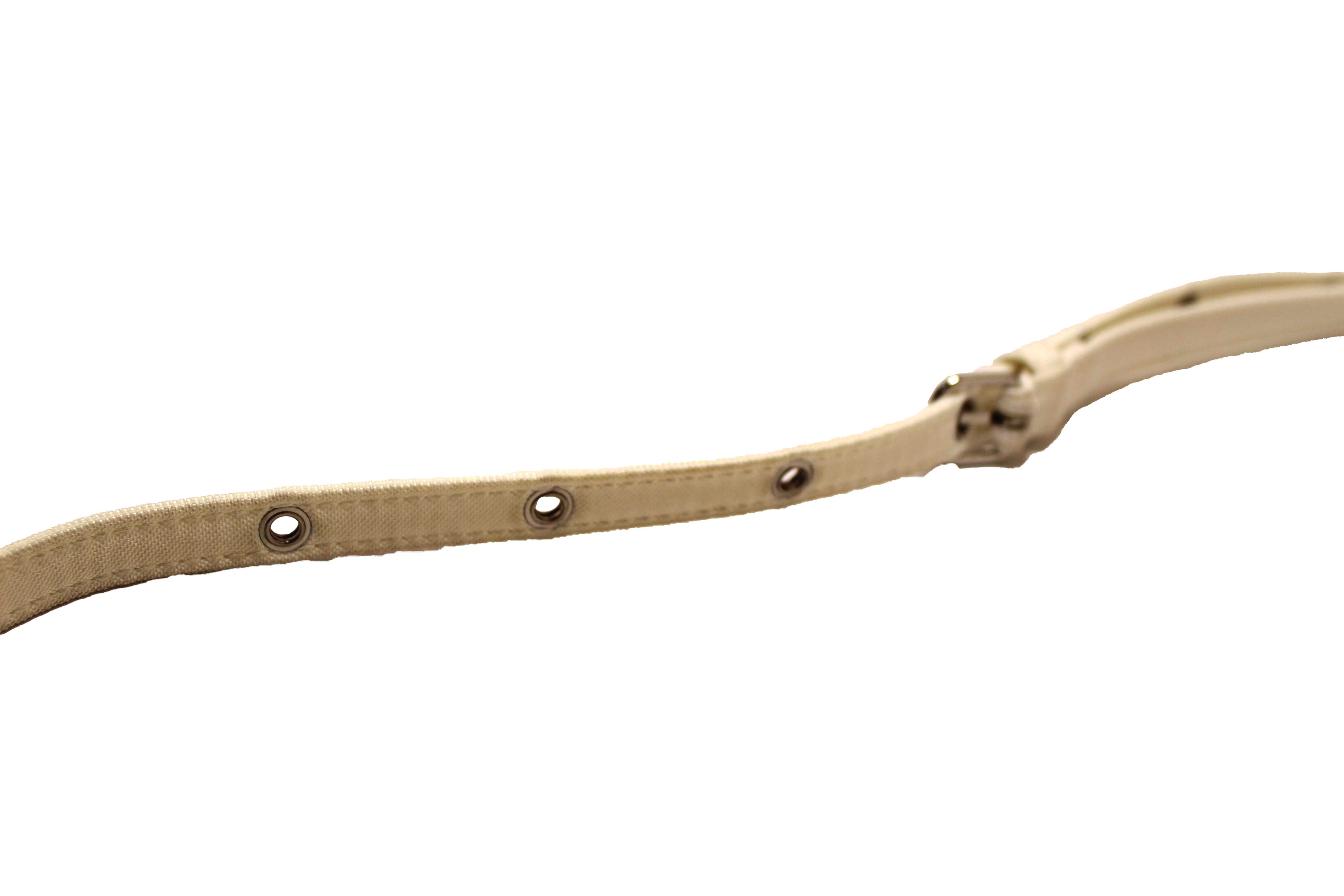 Authentic Balenciaga White Nylon XS Wheel Drawstring Bucket Bag