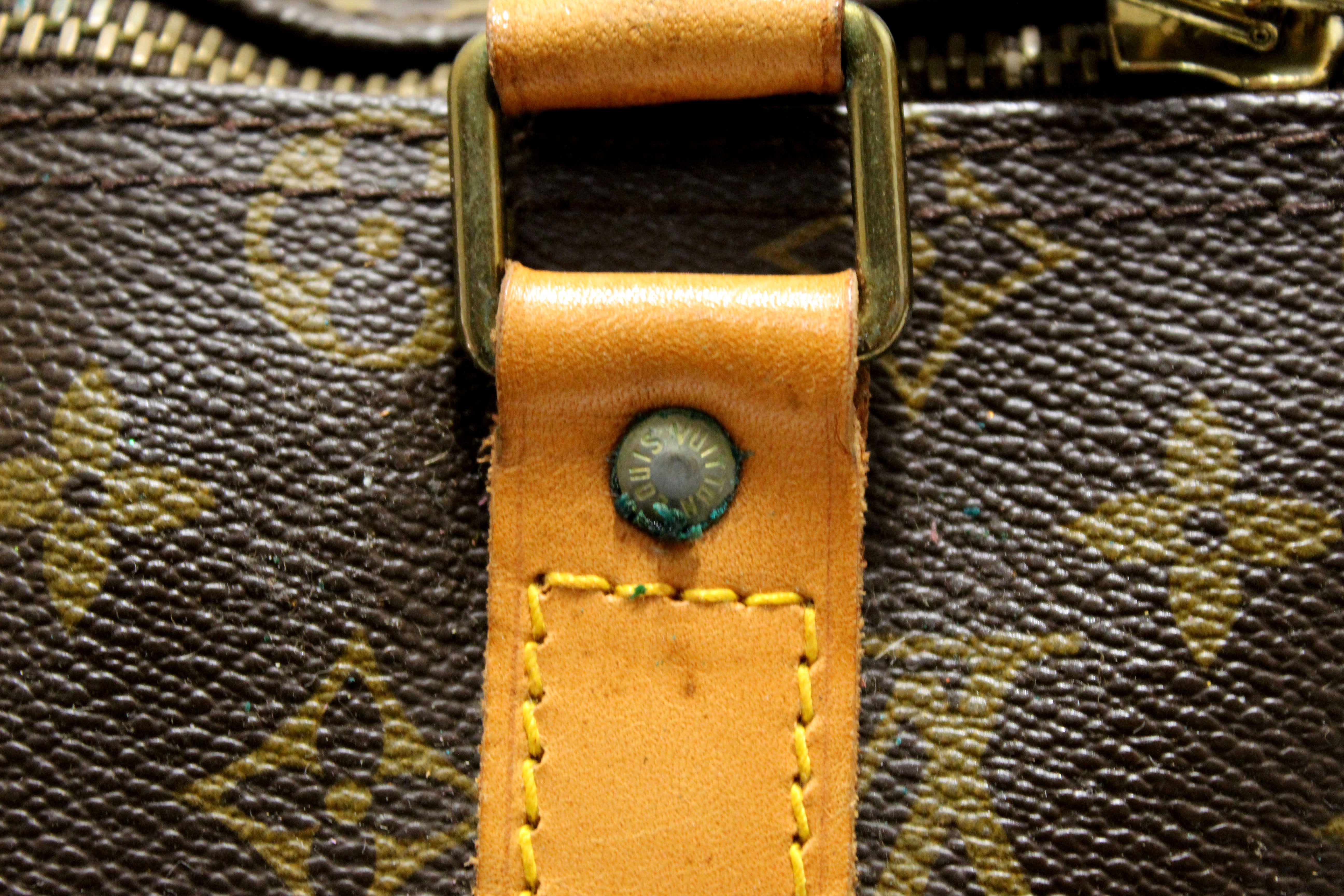 Authentic Louis Vuitton Classic Monogram Keepall Bandouliere 45 Travel Bag