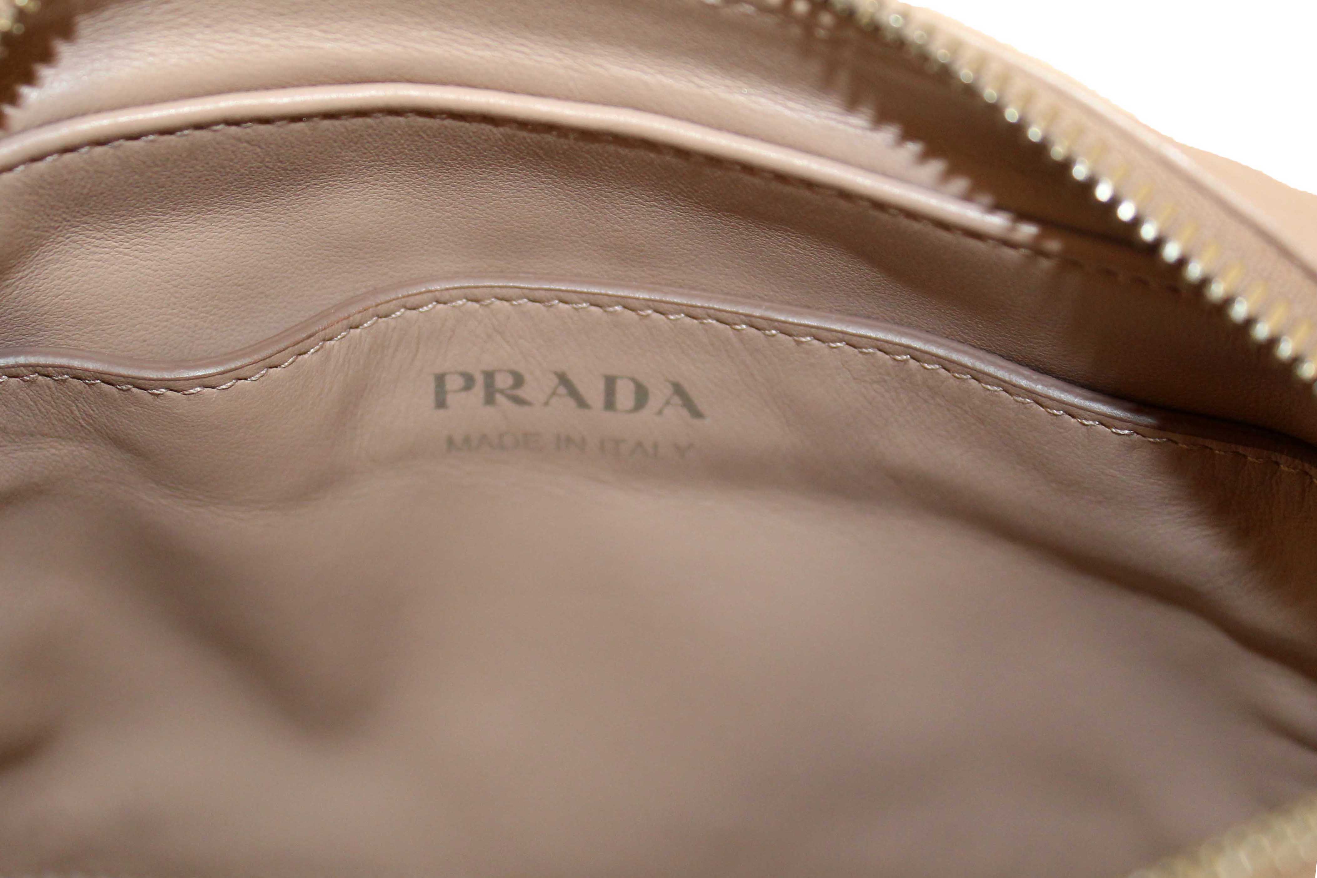 Authentic Prada Camera Diagramme Mini Pink Quilted Crossbody Bag