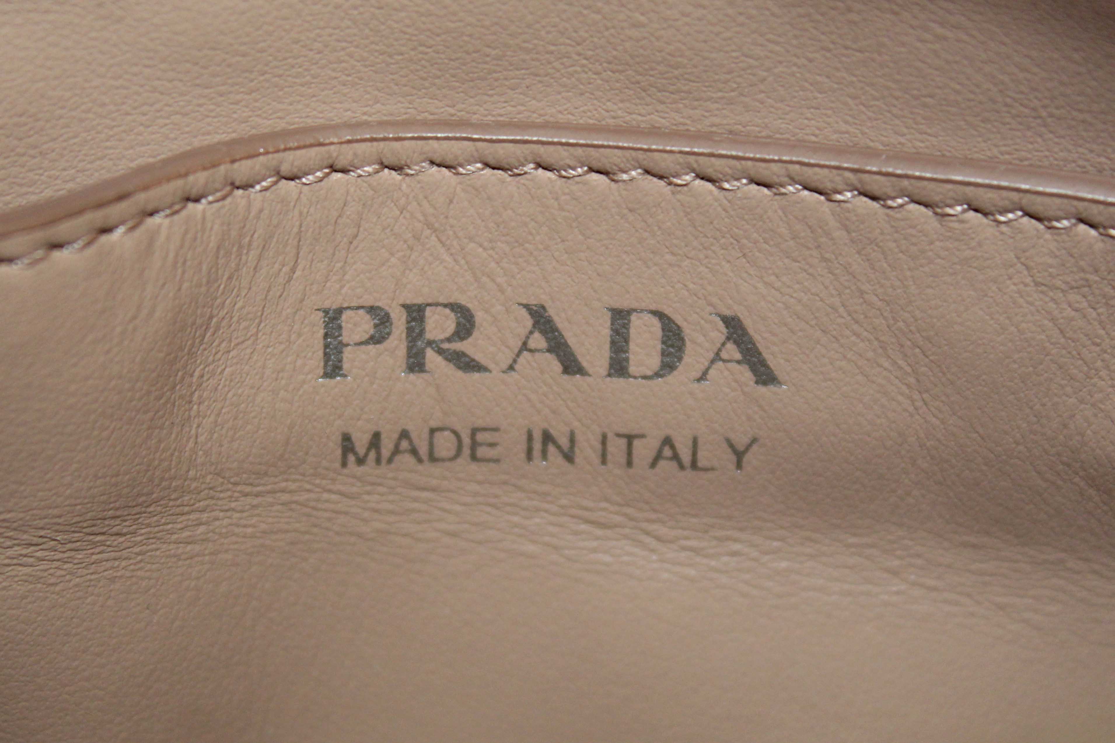 Authentic Prada Camera Diagramme Mini Pink Quilted Crossbody Bag
