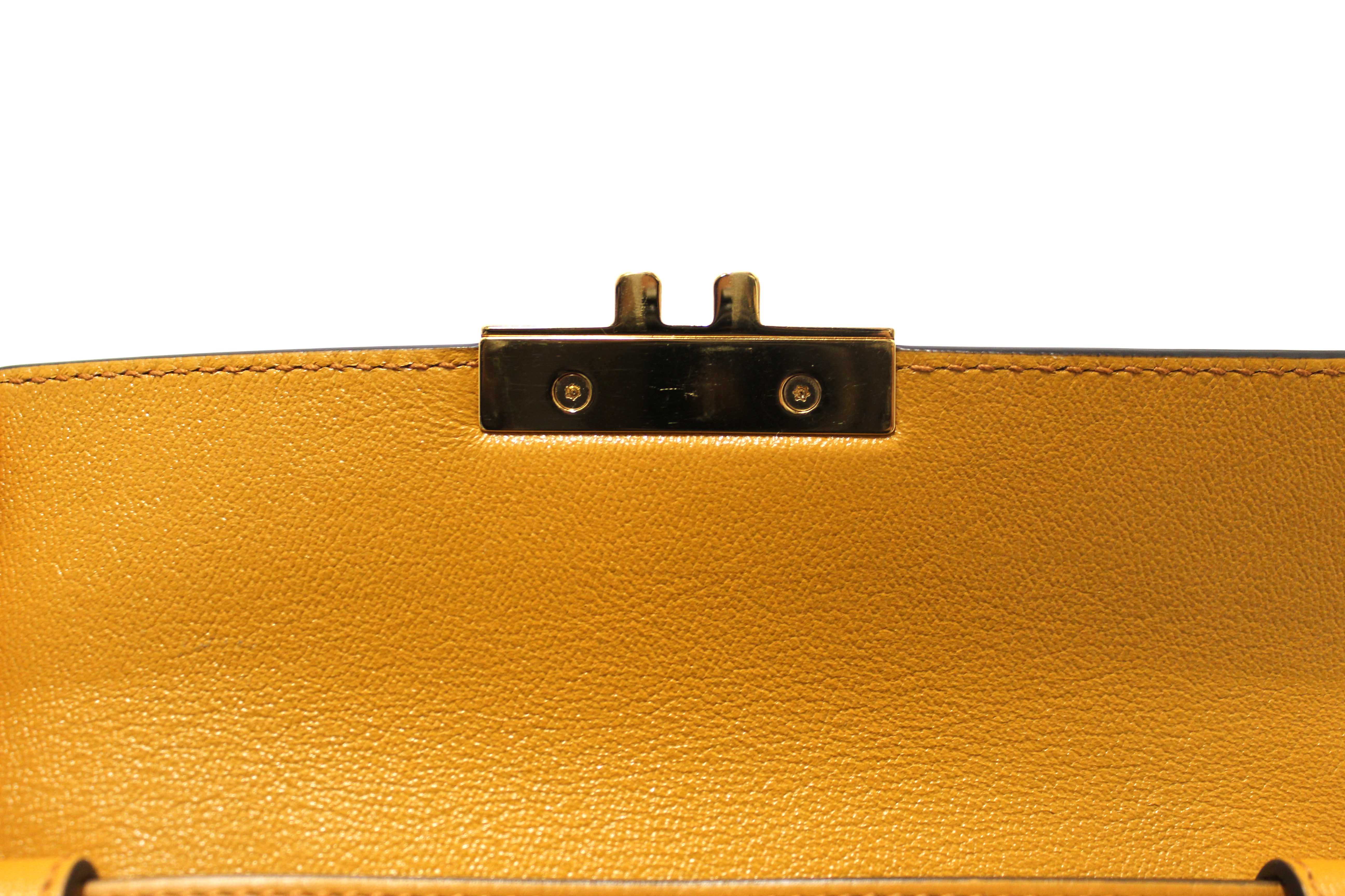 Authentic Gucci GG Supreme Canvas Mini Padlock Top Handle Crossbody Bag 652683